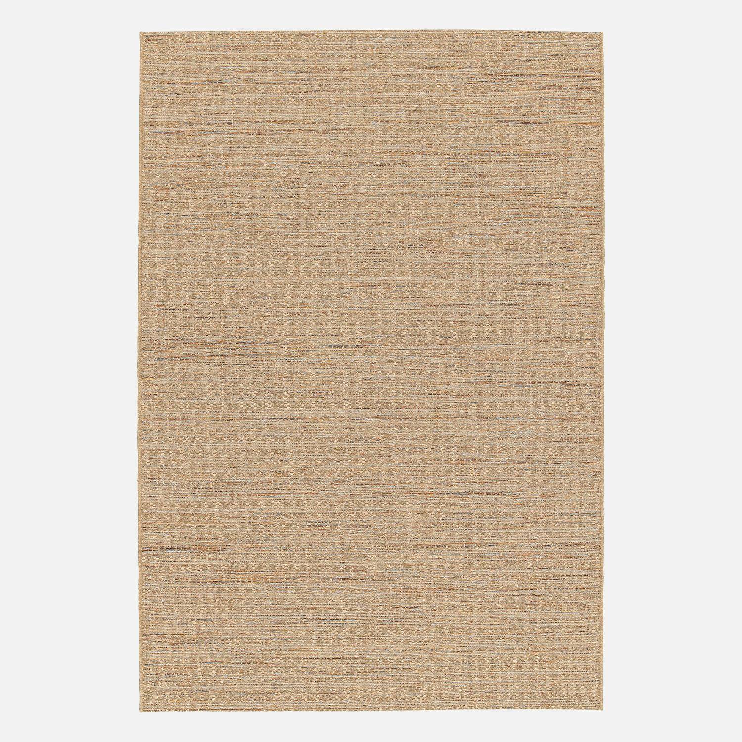 Light jute-effect interior/exterior carpet with coloured accents, Emily, 170x120x1 cm,sweeek,Photo5