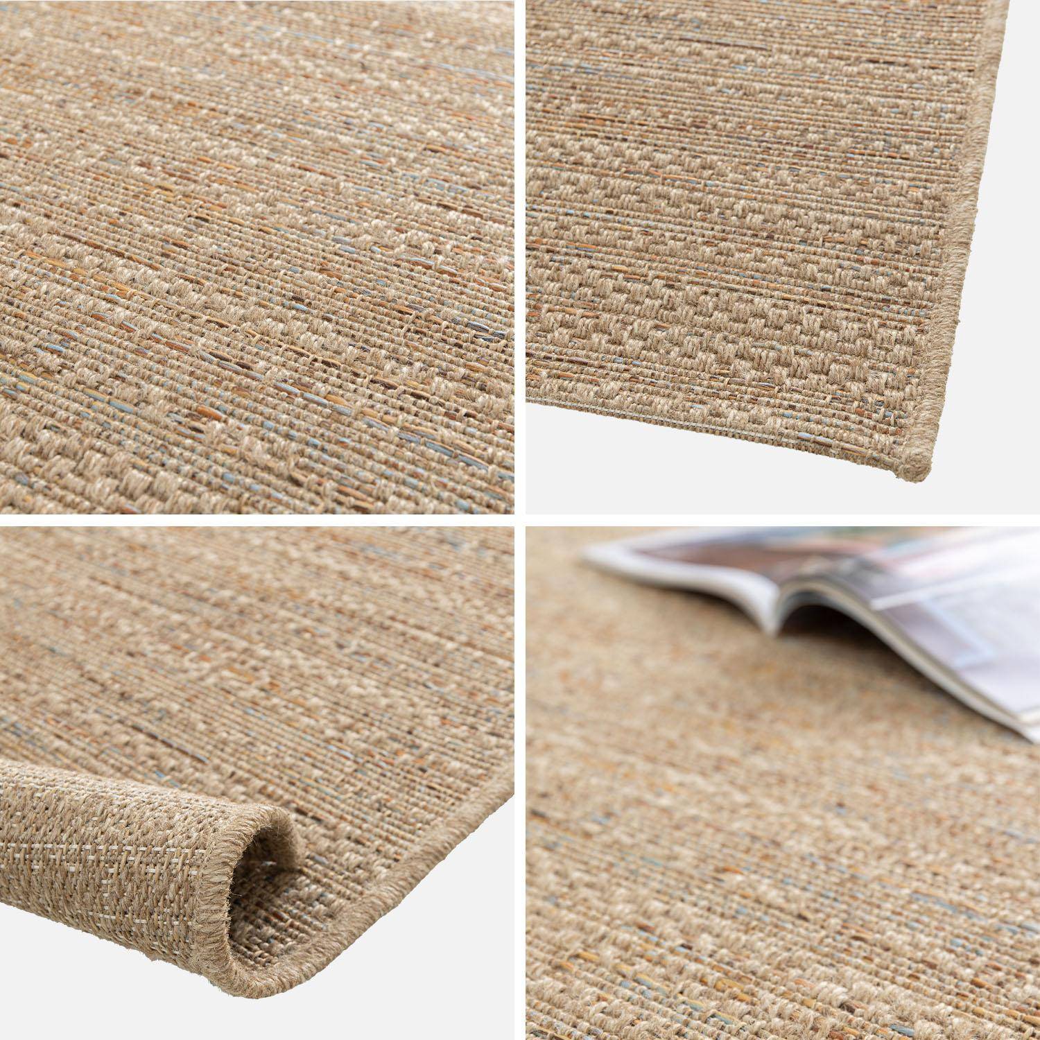 Light jute-effect interior/exterior carpet with coloured accents, Emily, 230x160x1 cm Photo6