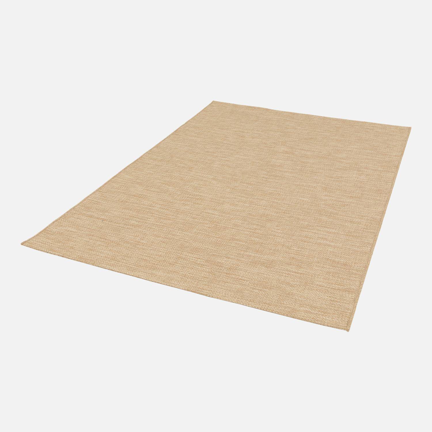 Jute-effect tapijt voor binnen en buiten in natuurlijke kleur, UV-gestabiliseerd 120 x 170cm - Timothy,sweeek,Photo4