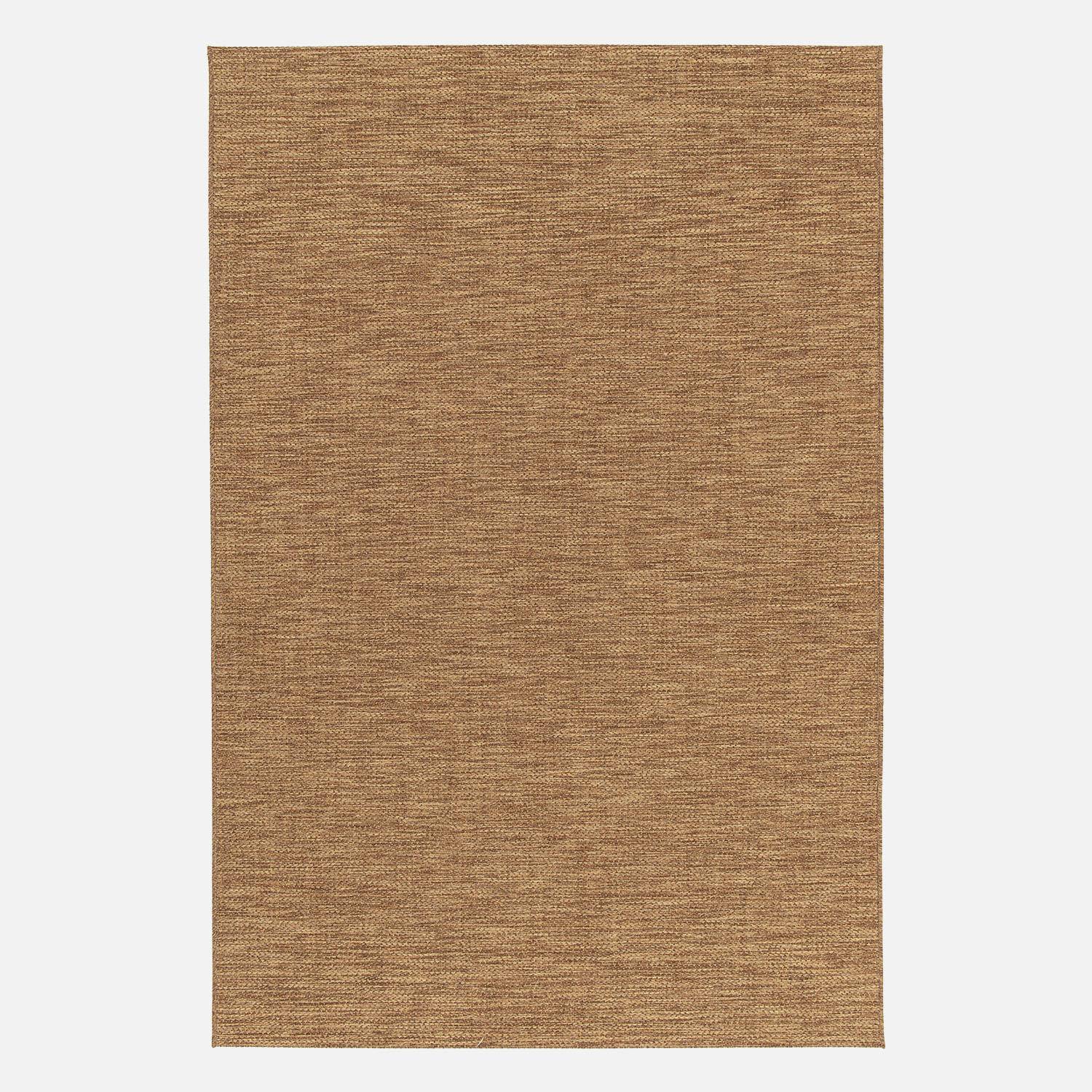 Tapis intérieur/extérieur effet jute coloris caramel, 160 x 230cm stabilisé aux UV  Photo1