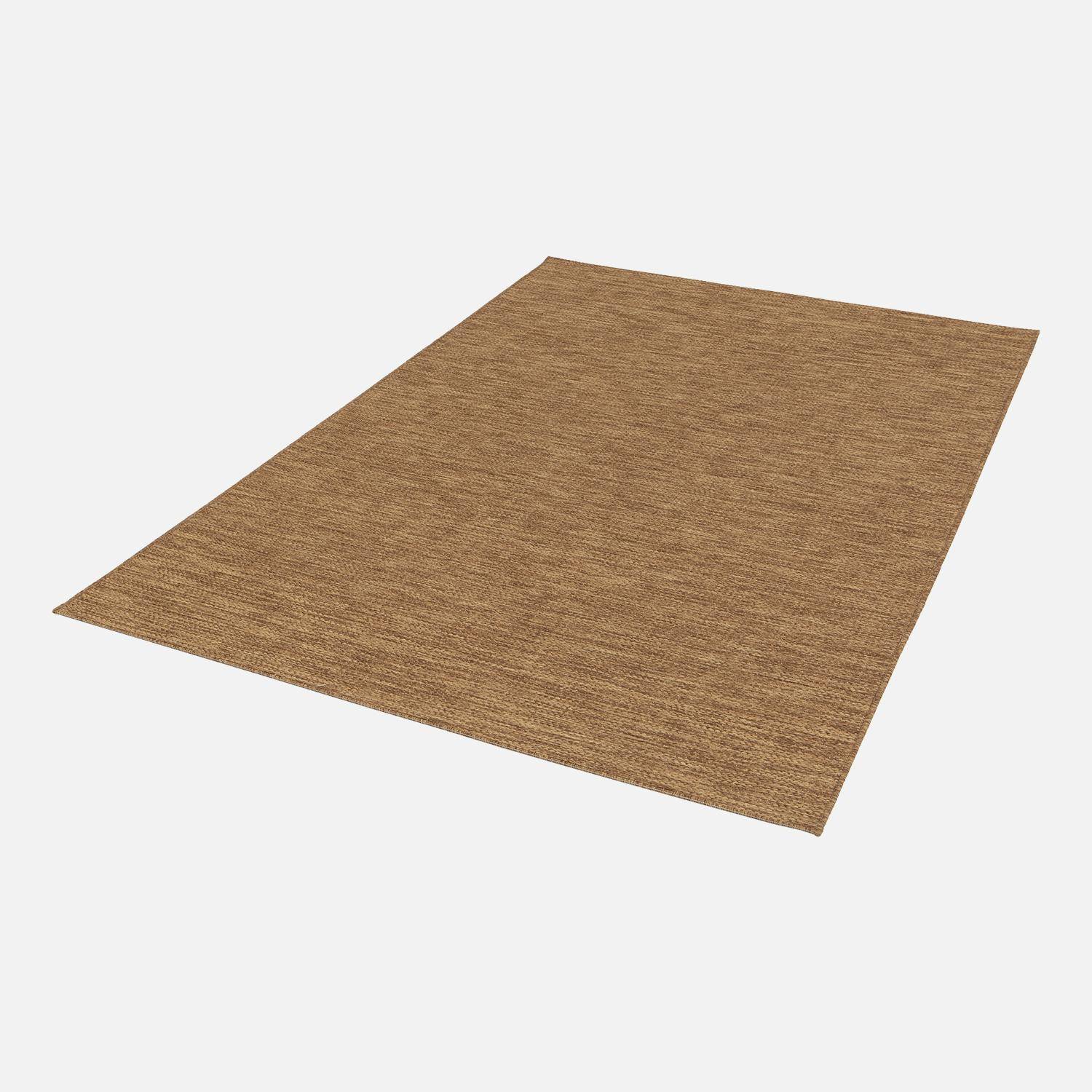 Tapis intérieur/extérieur effet jute coloris caramel, 160 x 230cm stabilisé aux UV  Photo3