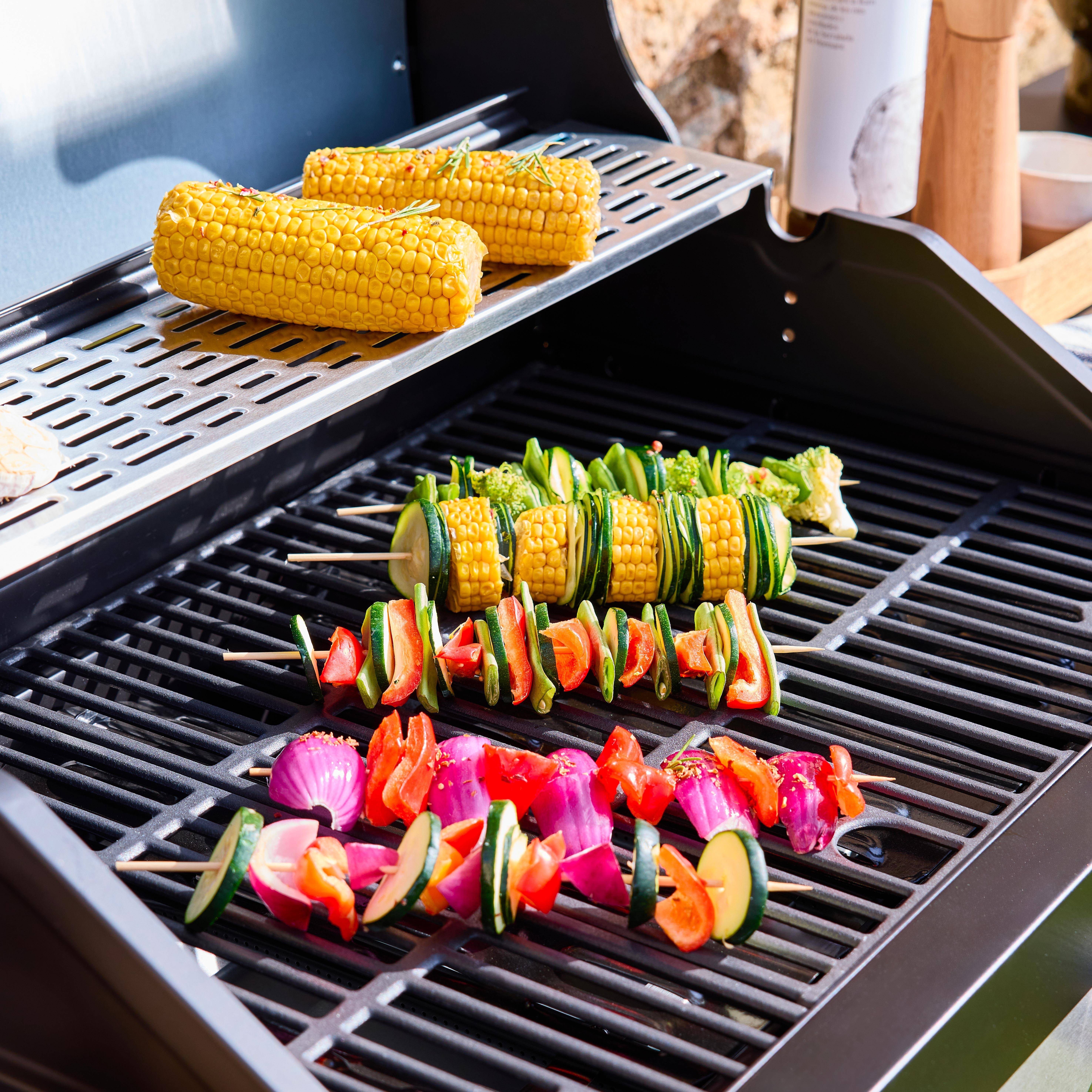 Barbecue 4 branders, buitenkeuken Danglars, zwart staal, L 223,5 x D 60,5 x H 142 cm Photo9