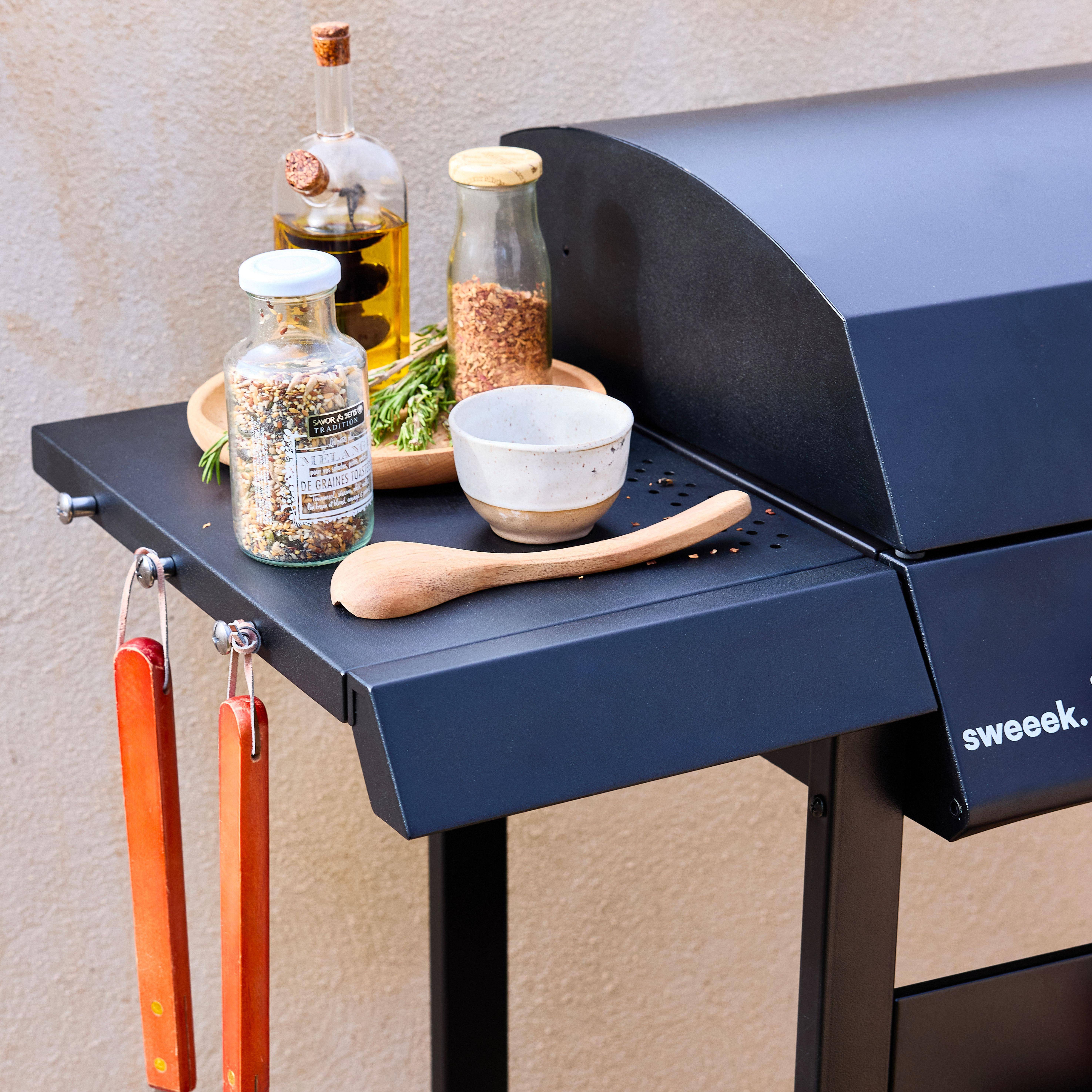 Gasbarbecue Madeleine zwart, 3 branders, buitenkeuken, L 109,5 x B 59 x H 125 cm Photo6