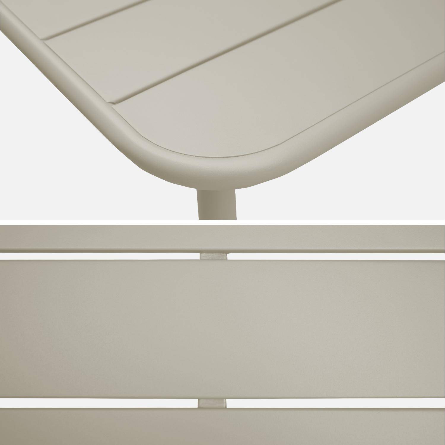 Tavolo da giardino in metallo a 4 posti, Amelia 120cm, Beige, 120x70x72.5 cm Photo3