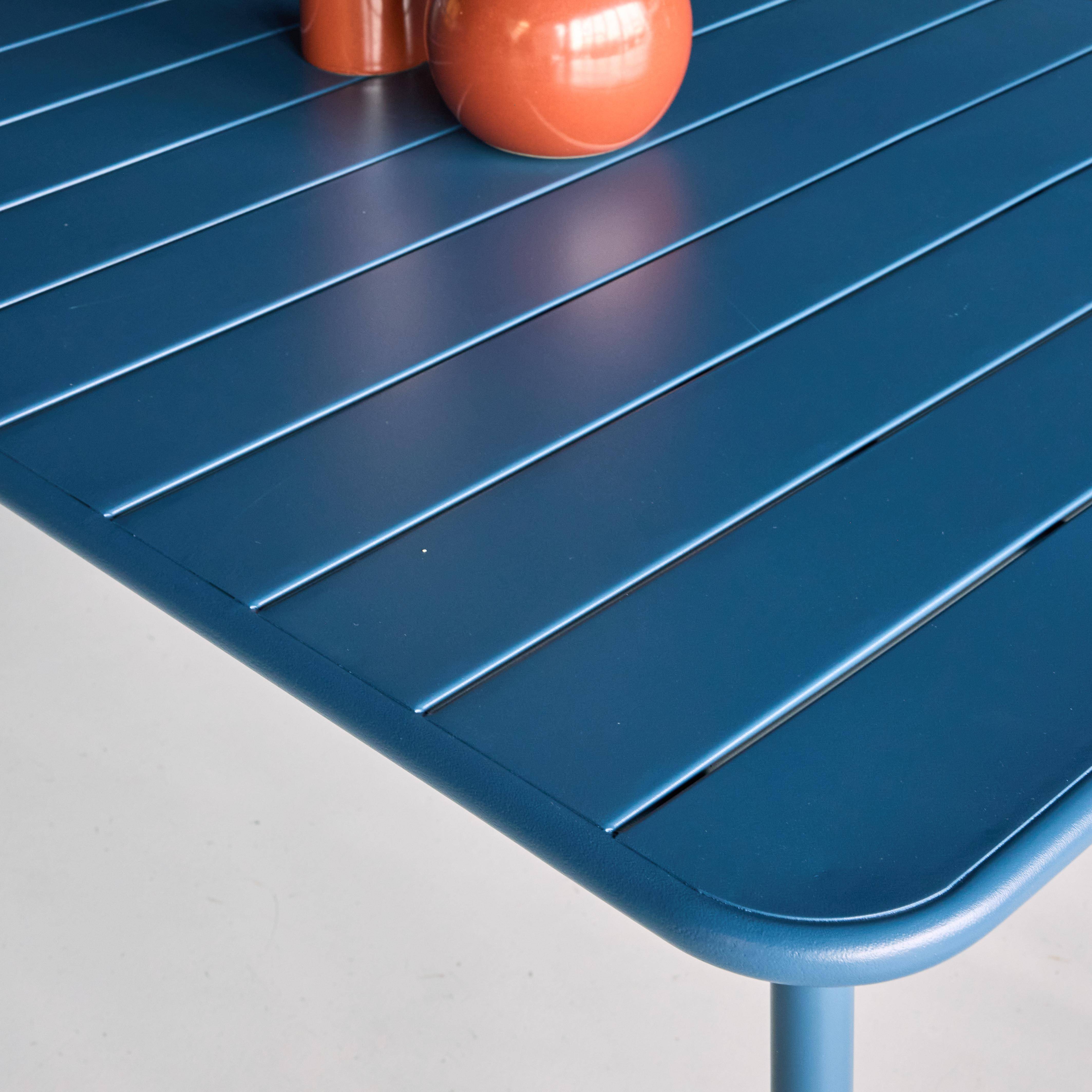 Table de jardin métal 6-8 places, marine, Amelia, 160x90xH72.5cm  Photo3