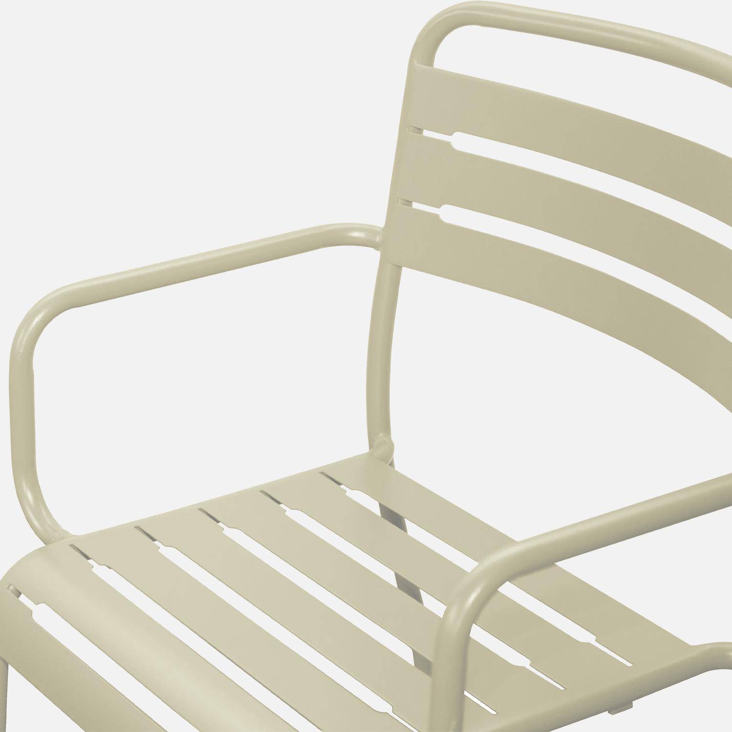 Set van 2 stalen tuinstoelen, beige, Amelia, B50.4 X D53 X H79.5cm,sweeek,Photo4