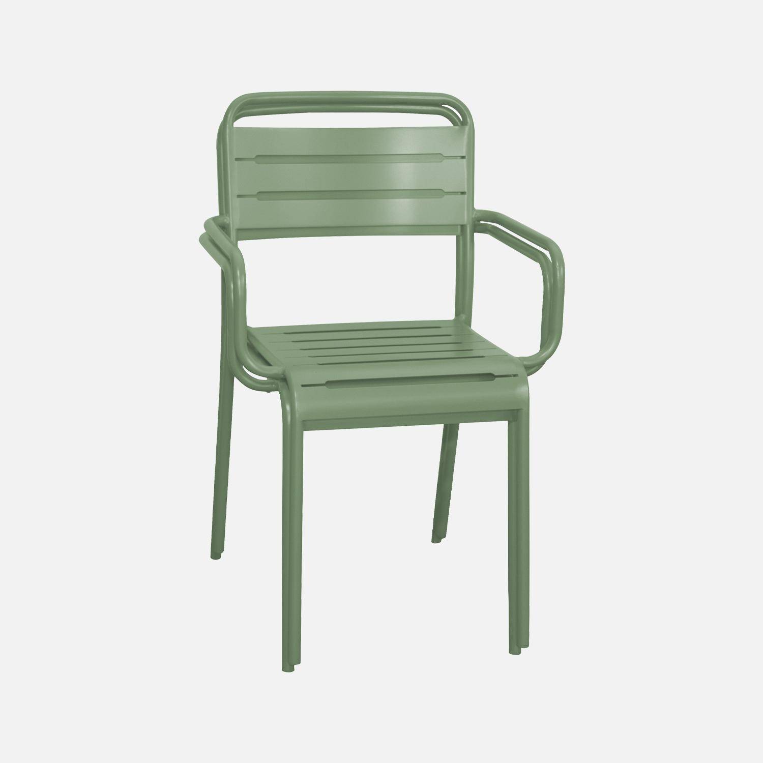 Set van 2 stalen tuinstoelen, groen, Amelia, B50,4 X D53 X H79,5cm Photo5