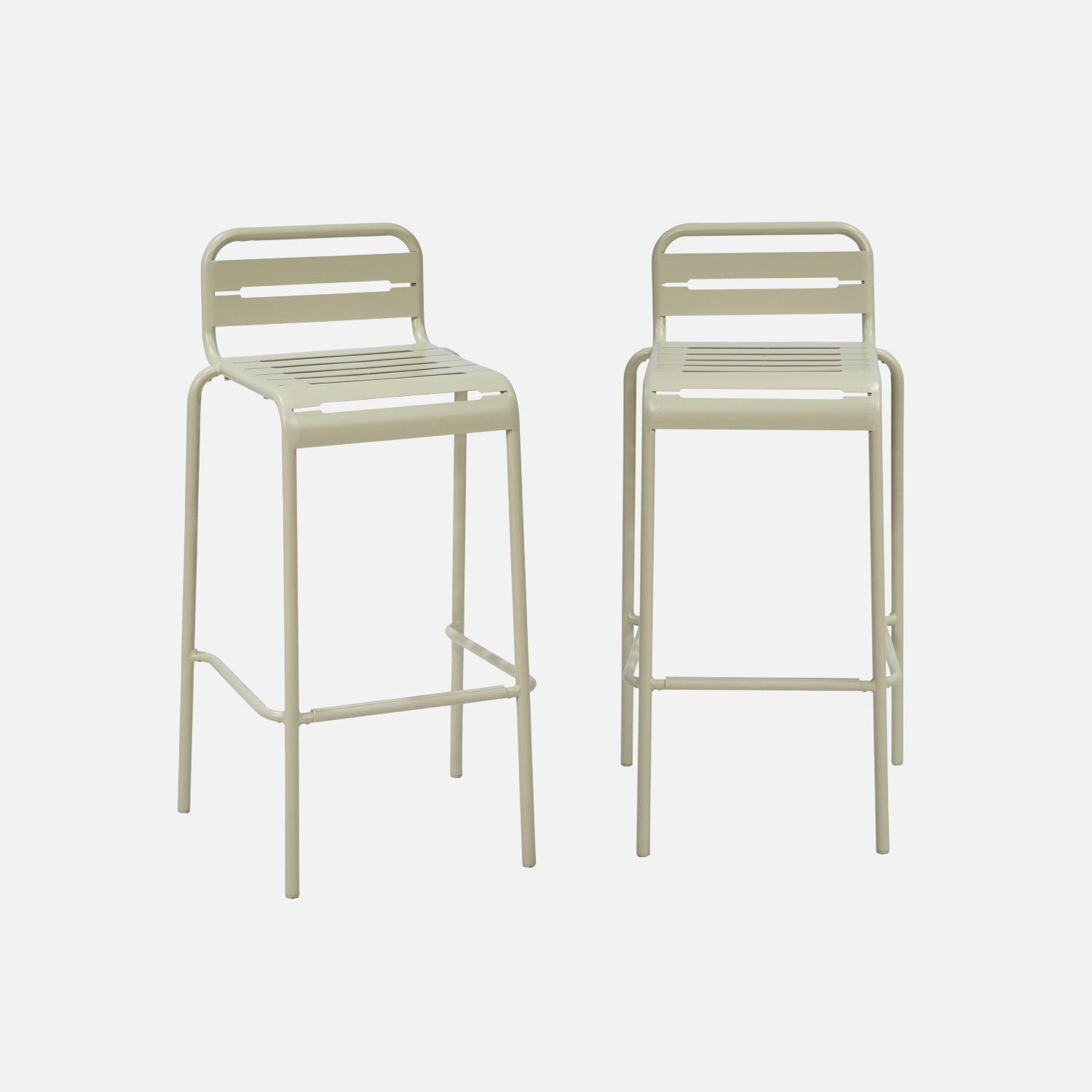 Set van 2 tuinstoelen, beige