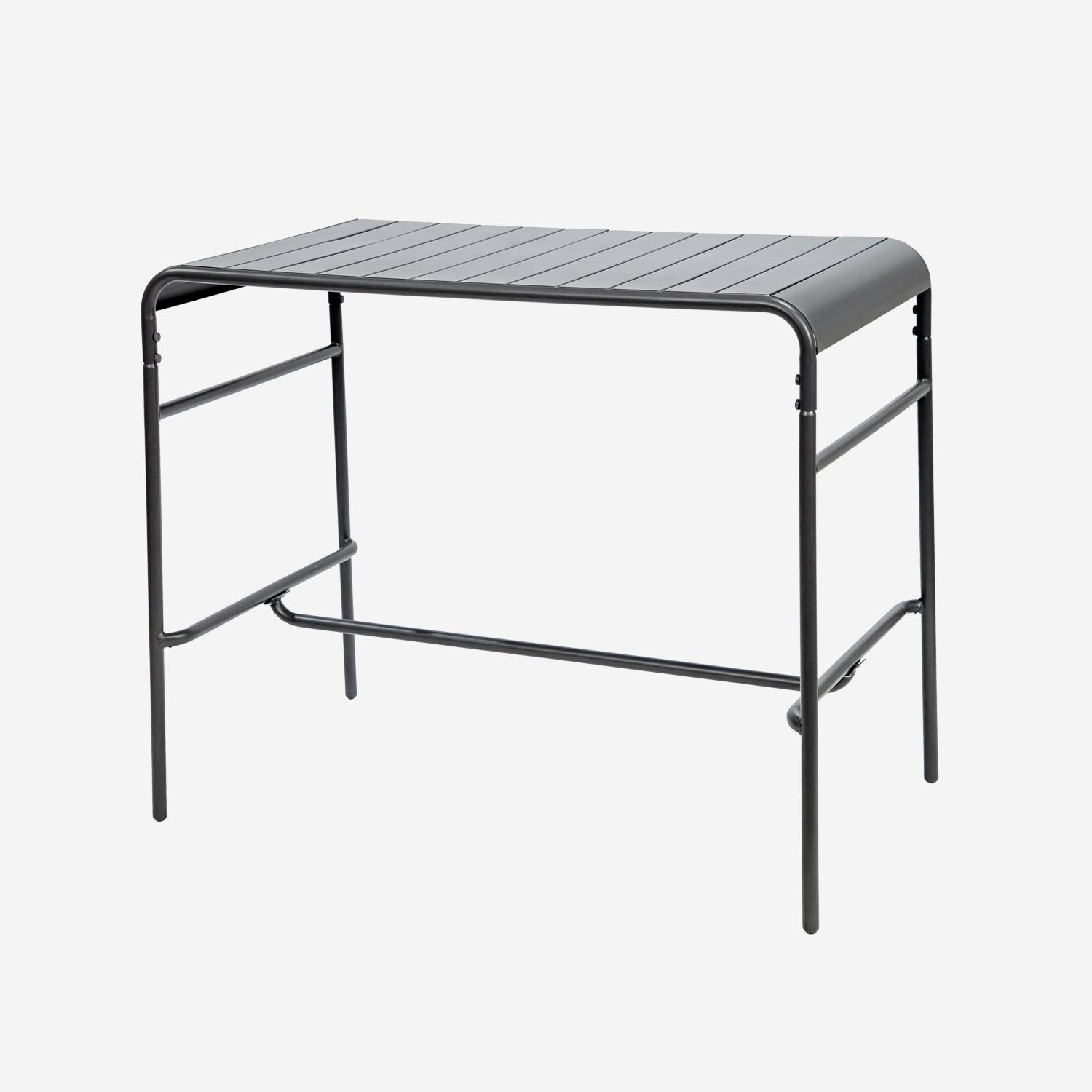 Garten-Stehtisch Metall 4 Personen, anthrazit
