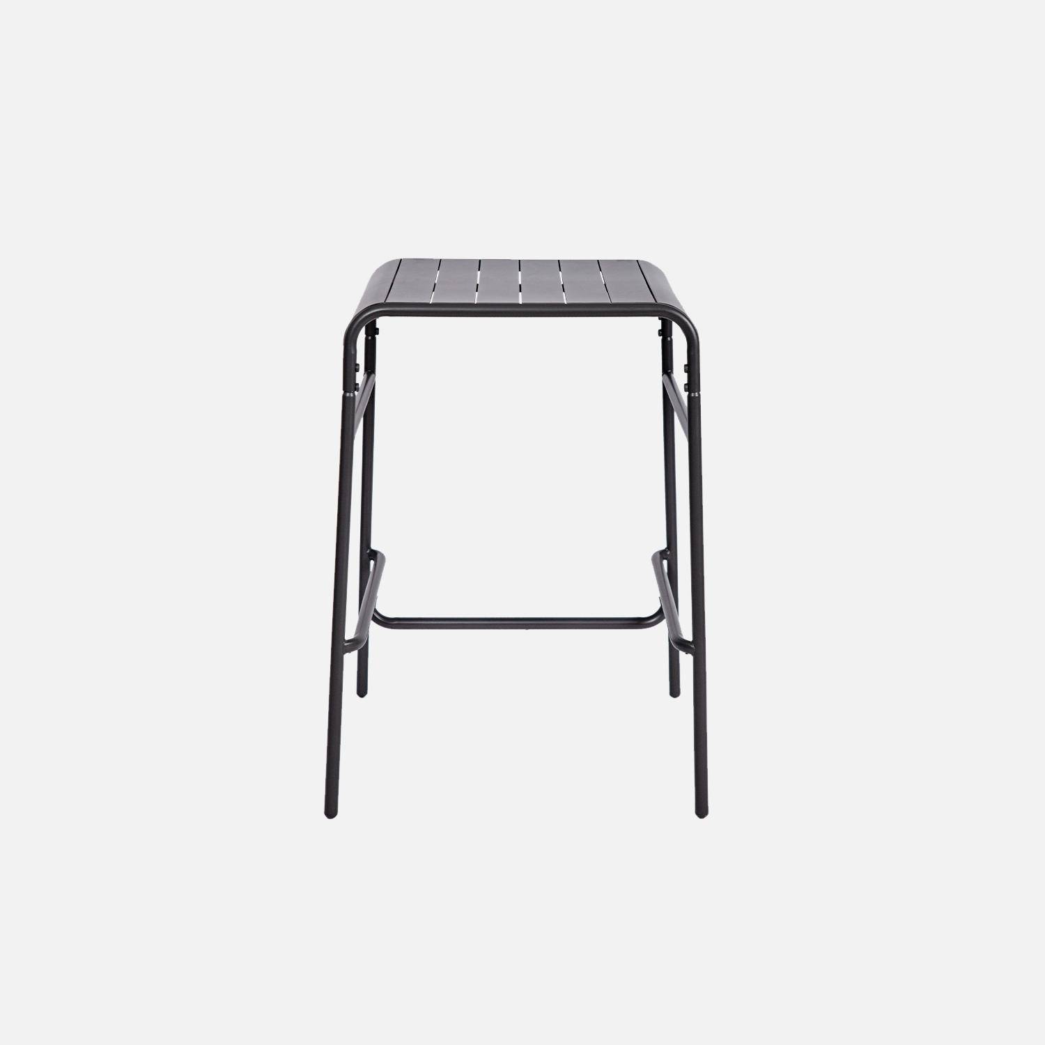 2-seater metal high garden table, Amelia 70cm, Anthracite, 70x70x95 cm Photo5