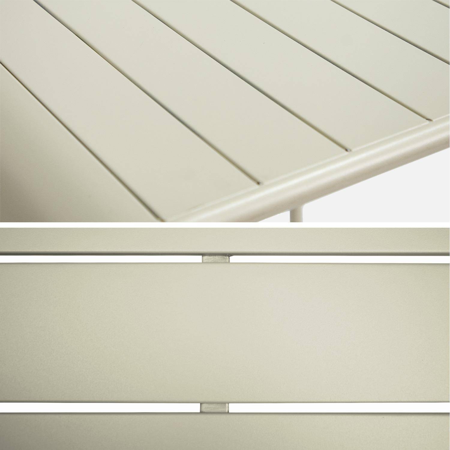 Garten-Hochtisch Metall für 2 Personen, beige, Amelia 70 x 70 x 95cm Photo7
