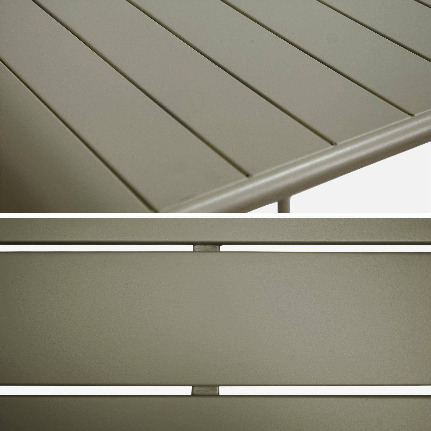 2-seater metal high garden table, Amelia 70cm, Khaki Green, 70x70x95 cm Photo7
