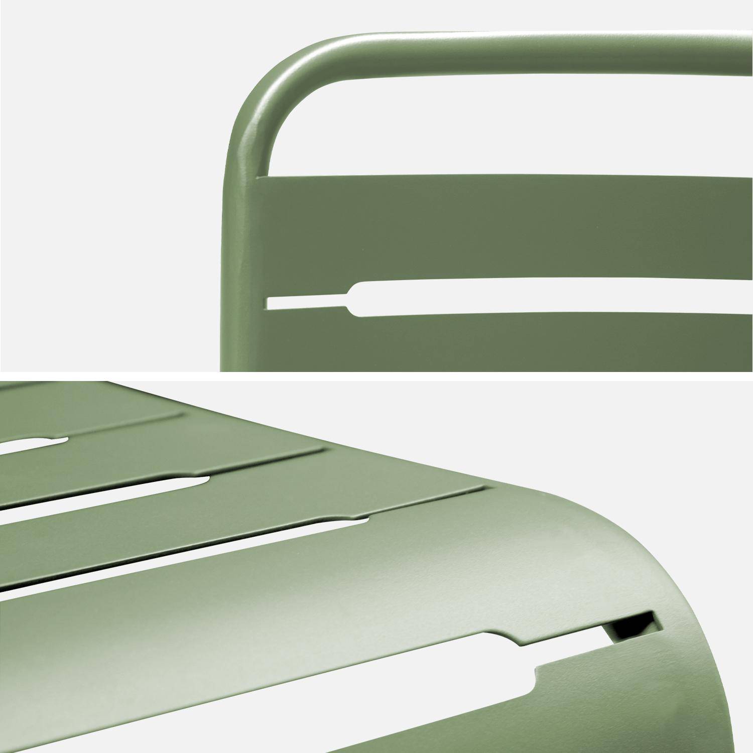 Silla de jardín de acero, set de 2, Amelia, Verde, 44x52x79 cm Photo6