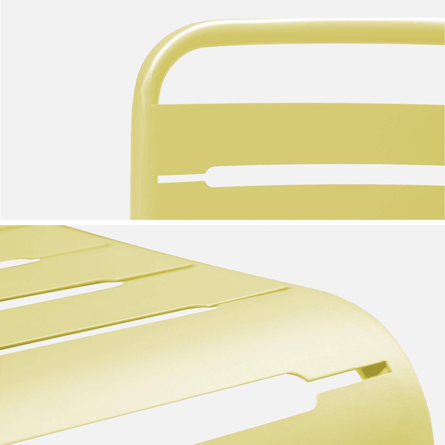 Set van 4 stalen tuinstoelen, 4 zits, geel, Amelia, B44 x D52 x H79cm Photo6