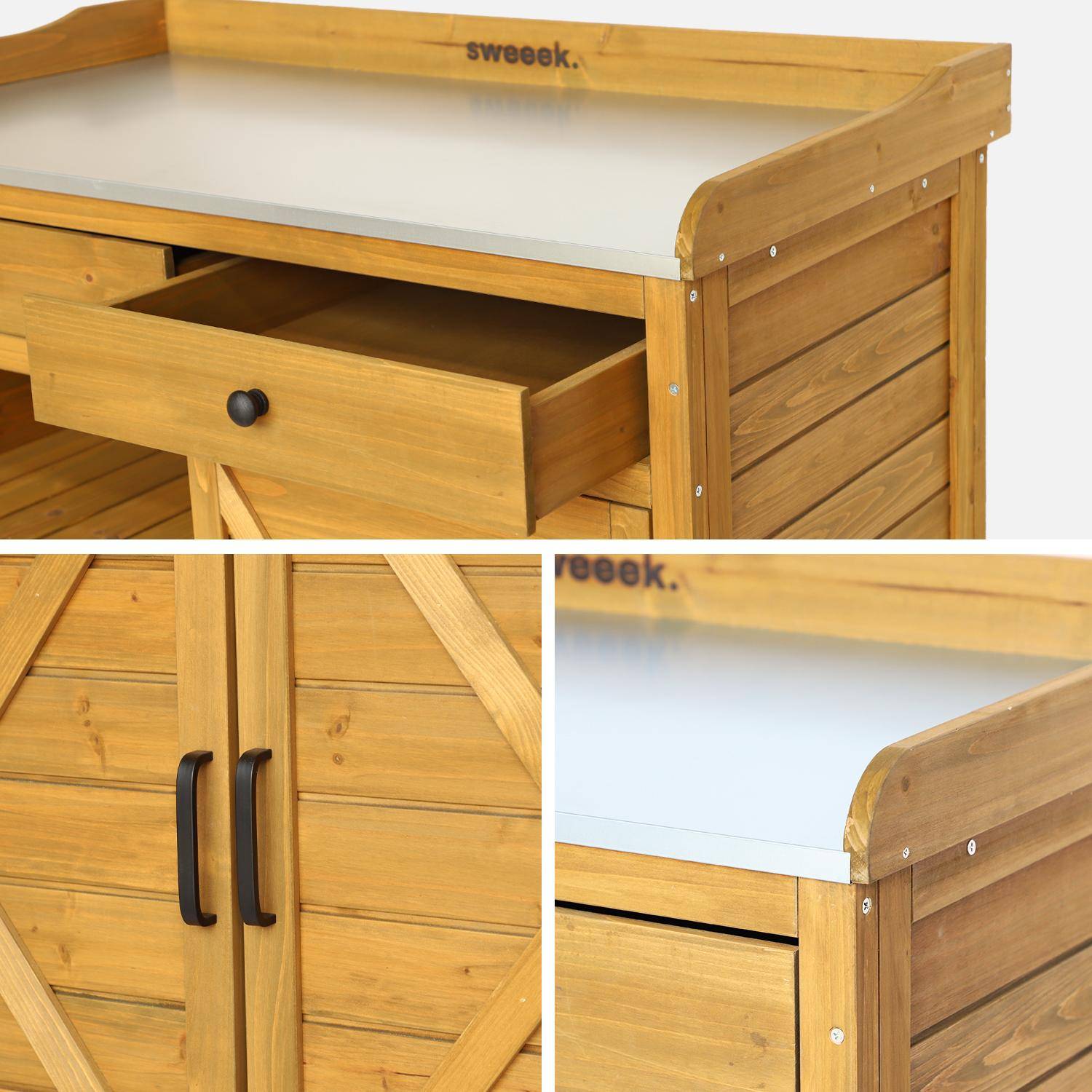Mueble de almacenaje y jardinerìa de madera de abeto, Azalee, Madera, 102x52.8x103.5 cm Photo4