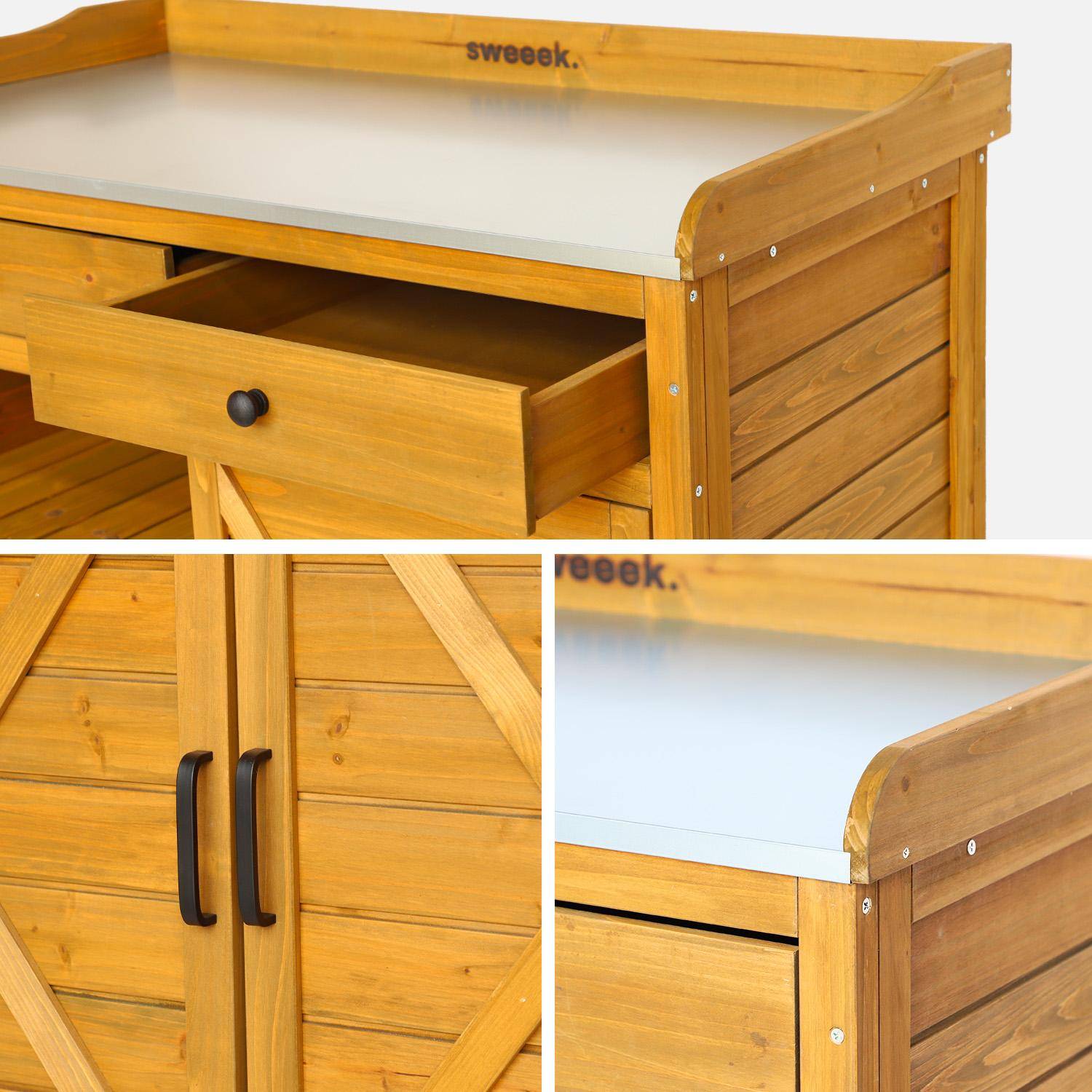 Mueble de almacenaje y jardinerìa de madera de abeto, Azalee, Madera, 102x52.8x103.5 cm Photo5