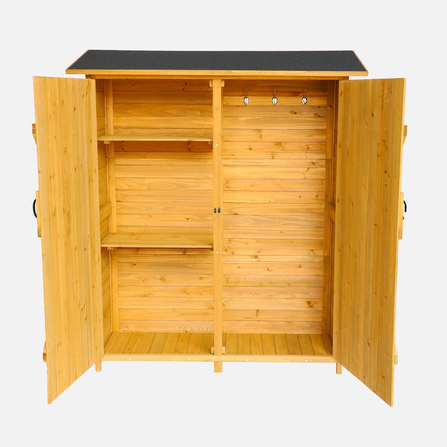 Caseta de jardín de 140cm en madera de abeto, Aubepine, Madera, 140x50x162 cm Photo7