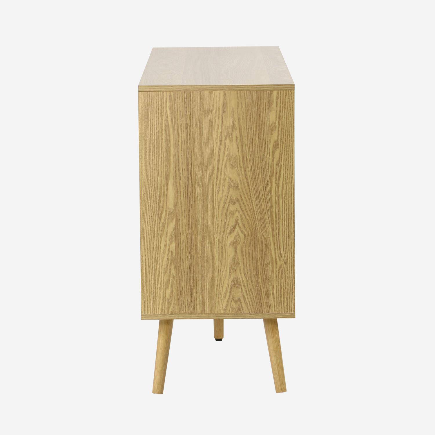 160cm walnut wood-effect sideboard, Nepal, Ash effect, 160x40x80 cm Photo4