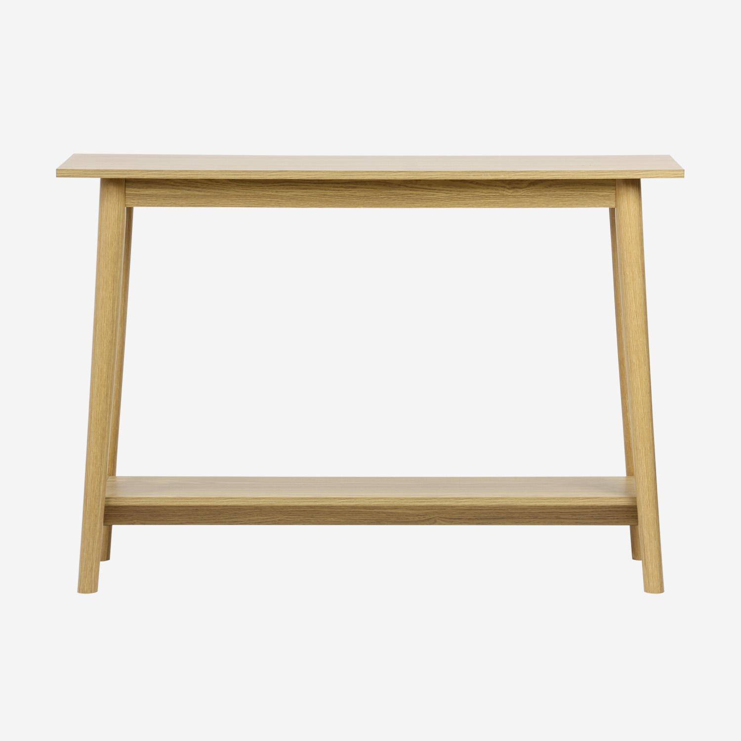 Scandinavian ash-effect console, 1 shelf Photo2