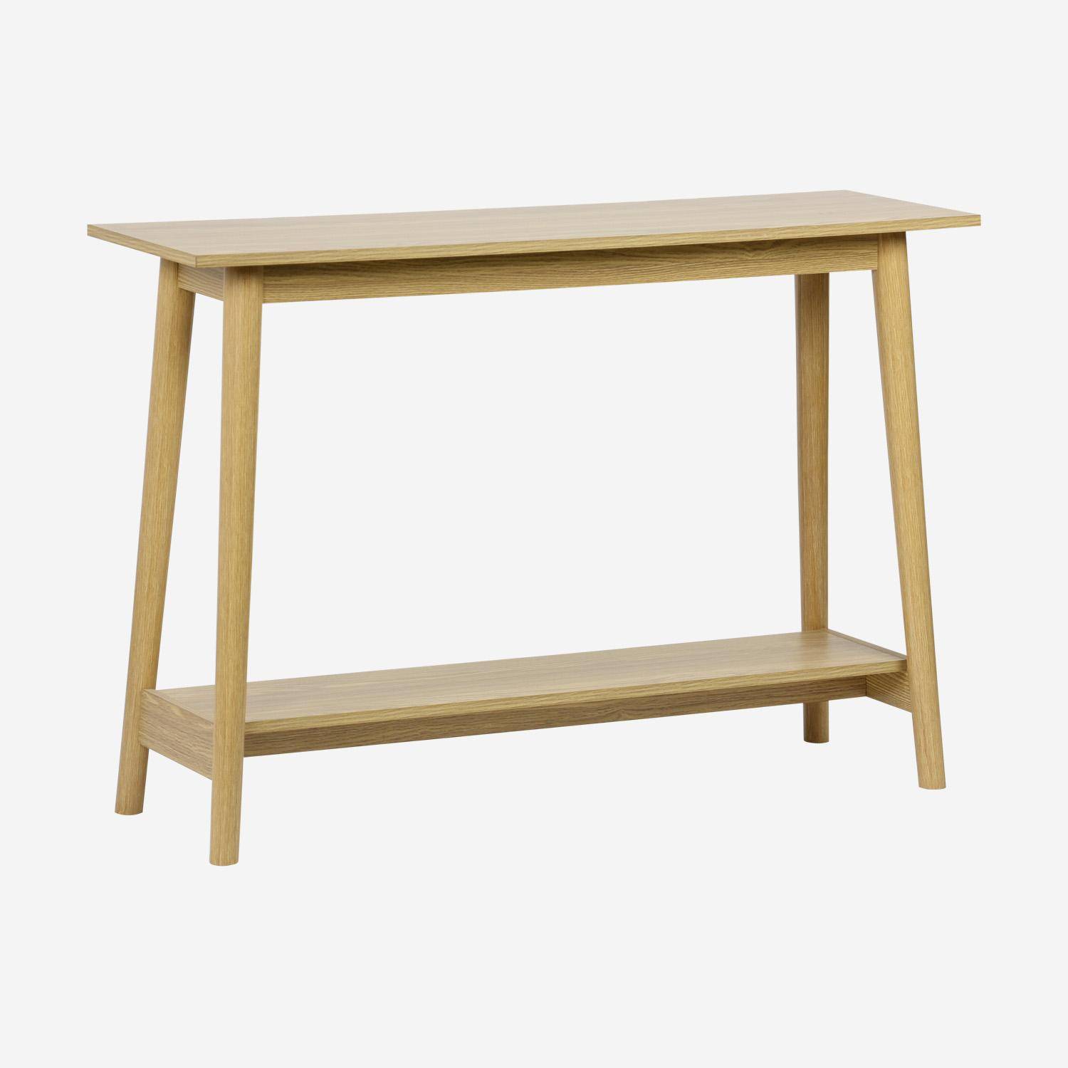Scandinavian ash-effect console, 1 shelf Photo1