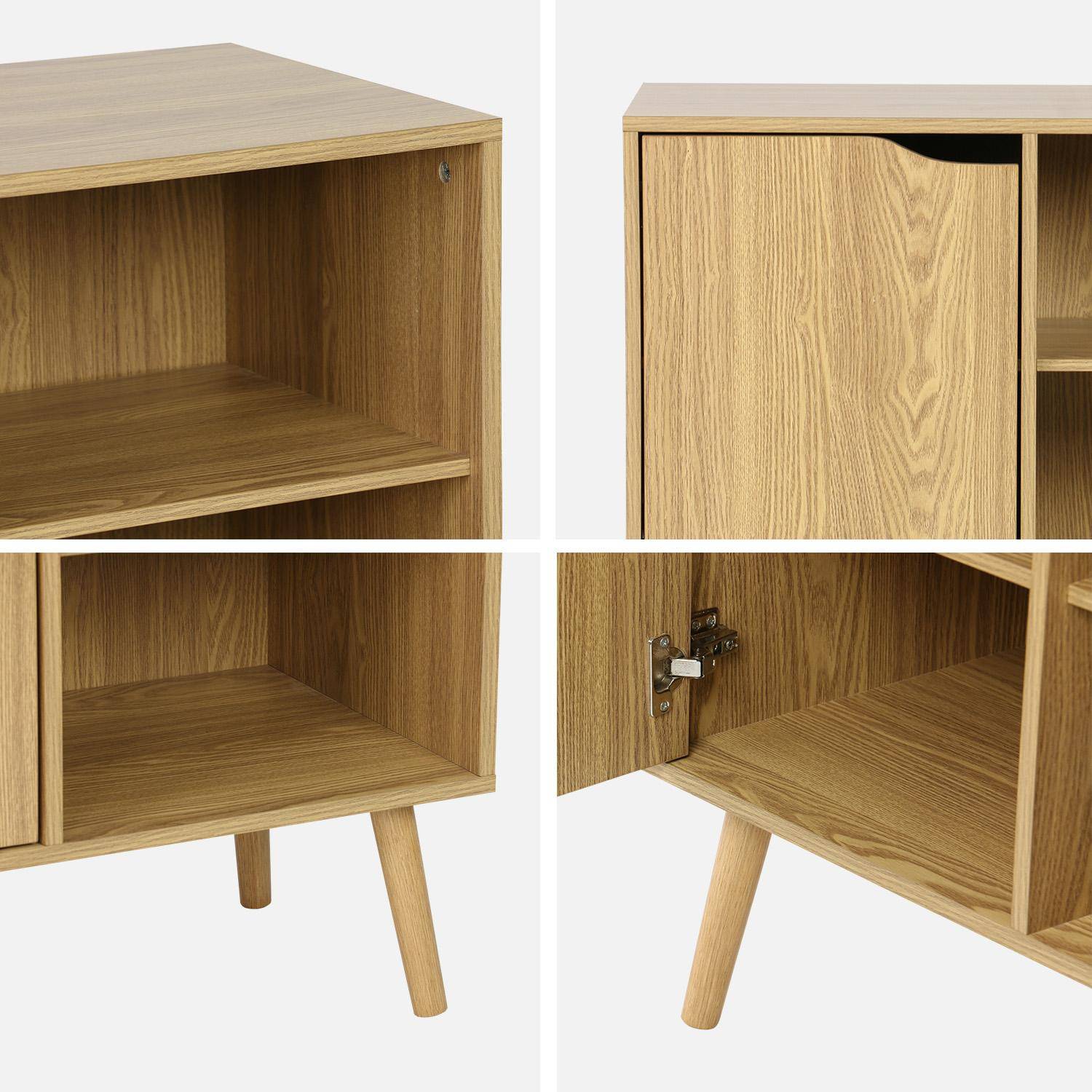 Sideboard in Eschenoptik 1 Tür, 2 Einlegeböden, 80 cm - Nepal Photo5