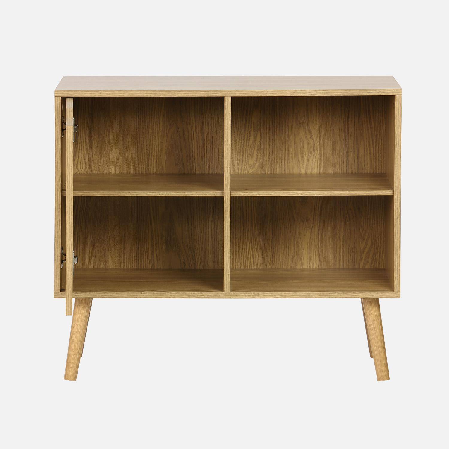 Sideboard in Eschenoptik 1 Tür, 2 Einlegeböden, 80 cm - Nepal Photo3