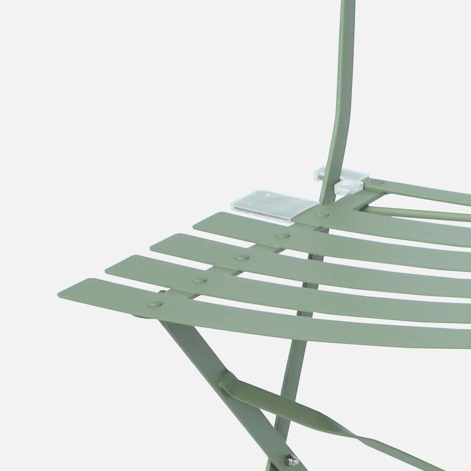 Set van 2 inklapbare bistrostoelen van gepoedercoat staal, 49,5 x 41 x 80,5cm,sweeek,Photo4