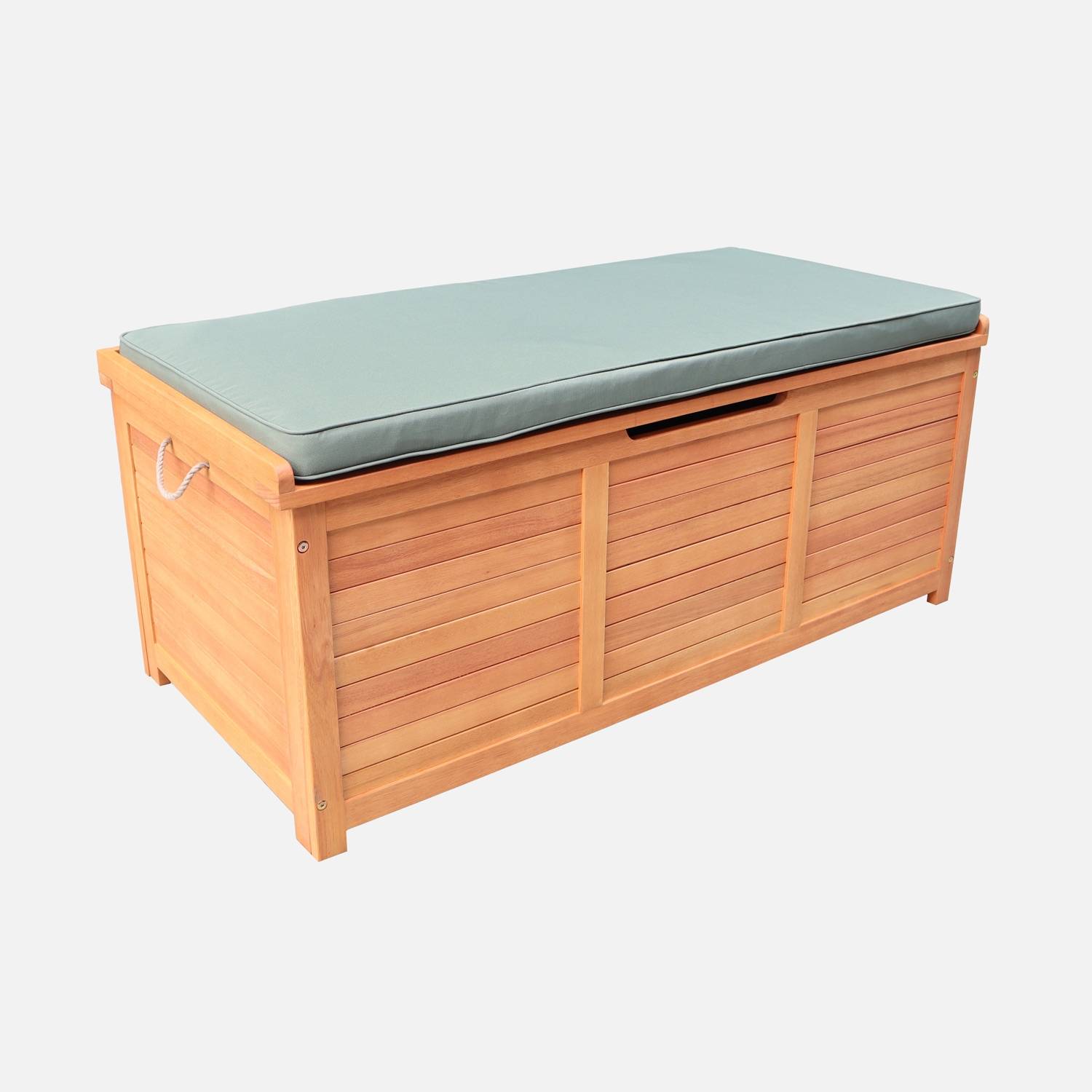 Coffre de jardin 200L en bois - Caja kaki | sweeek