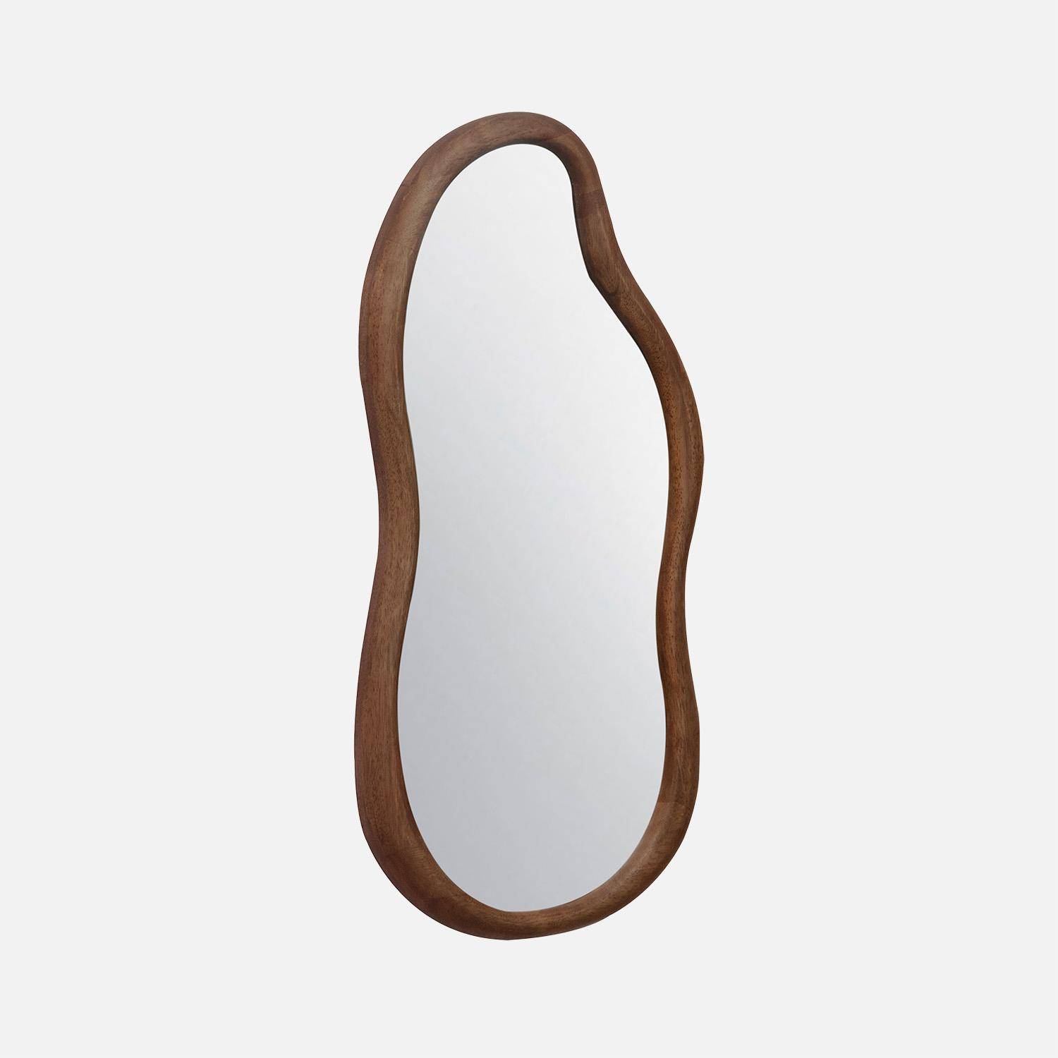 Specchio in legno di gomma, Austin, Marrone, 92x3x48 cm Photo1