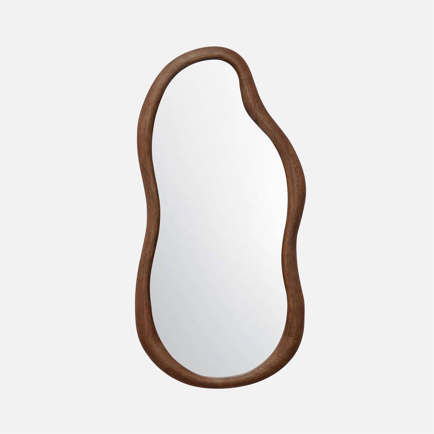 Specchio in legno di gomma, Austin, Marrone, 92x3x48 cm Photo2