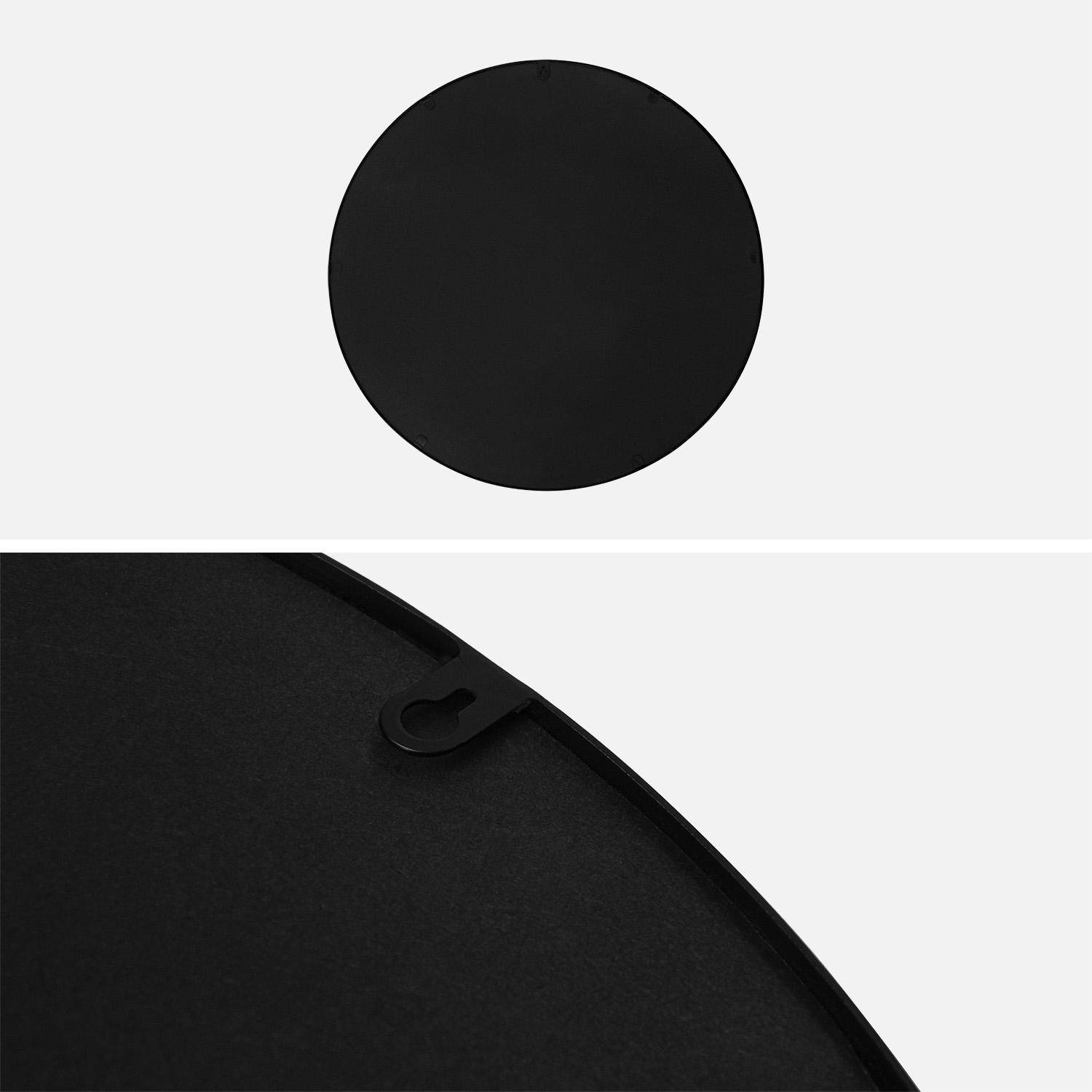 Miroir rond en métal Ø60cm MABEL, noir Photo3