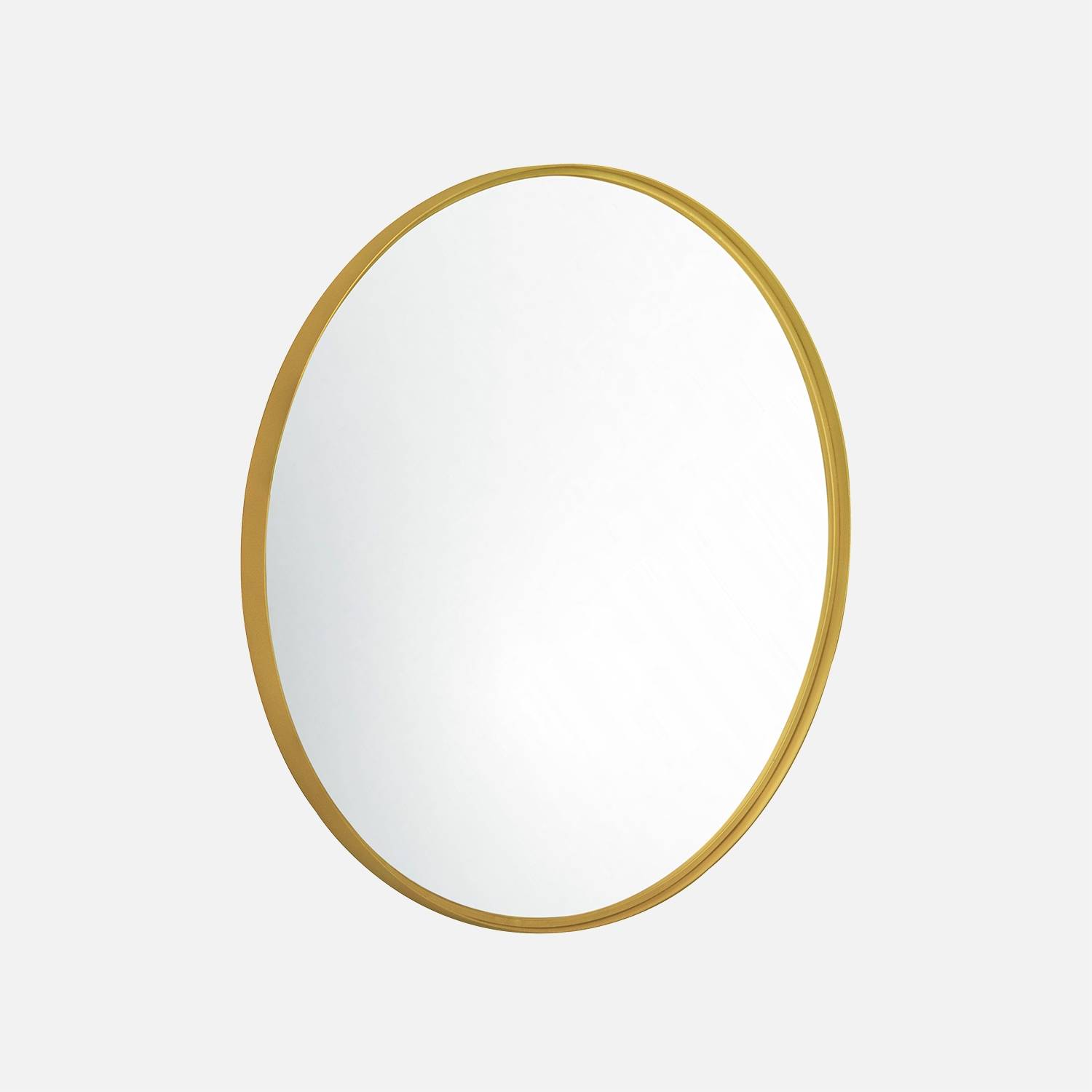 Miroir rond en métal Ø60cm couleur or