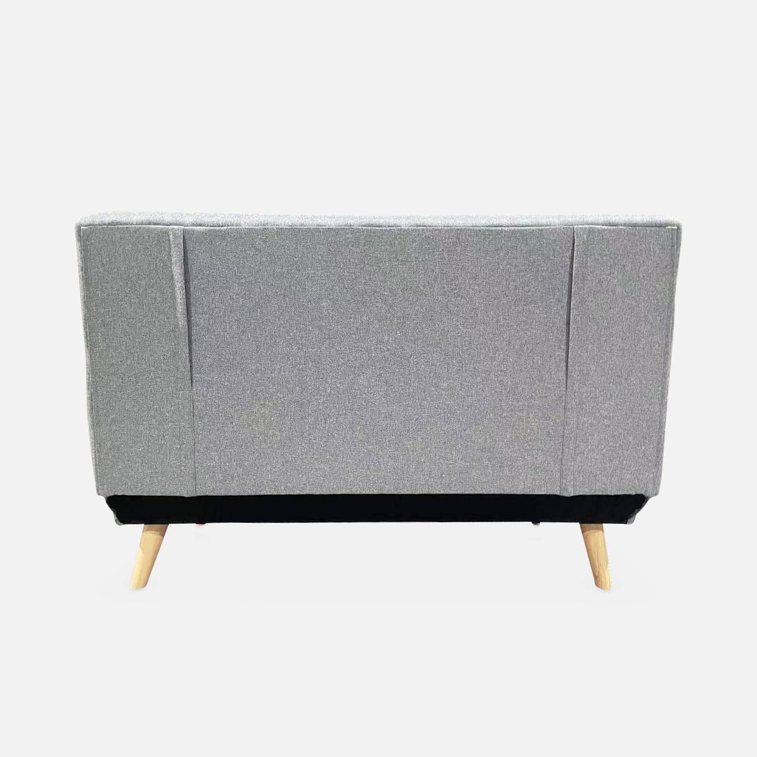 2-seater scandi-style folding sofa bed, Guesta, Light Grey, 120x89x80 cm Photo8