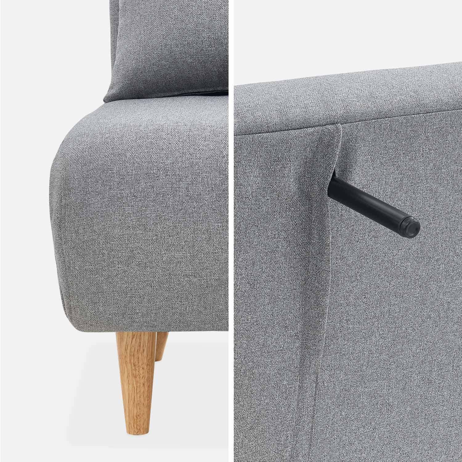 2-seater scandi-style folding sofa bed, Guesta, Light Grey, 120x89x80 cm Photo9