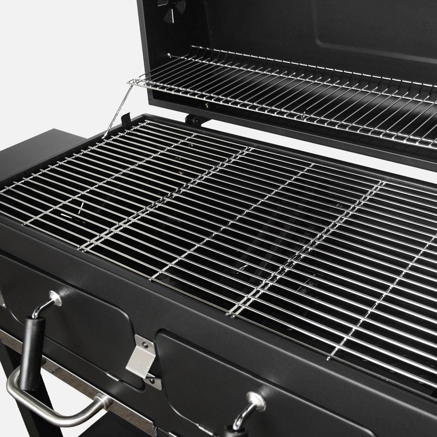 Charcoal barbecue grill, Bernard XL, Black, 160x107.5x141 cm Photo3