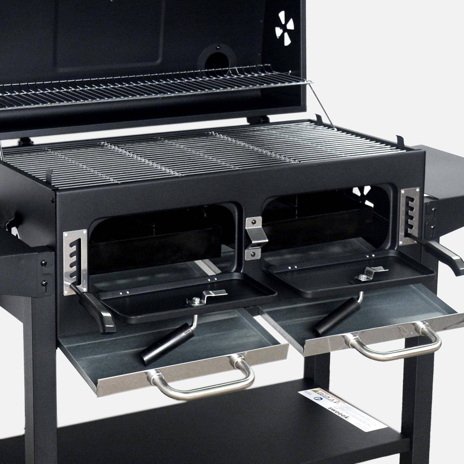 Charcoal barbecue grill, Bernard XL, Black, 160x107.5x141 cm Photo3