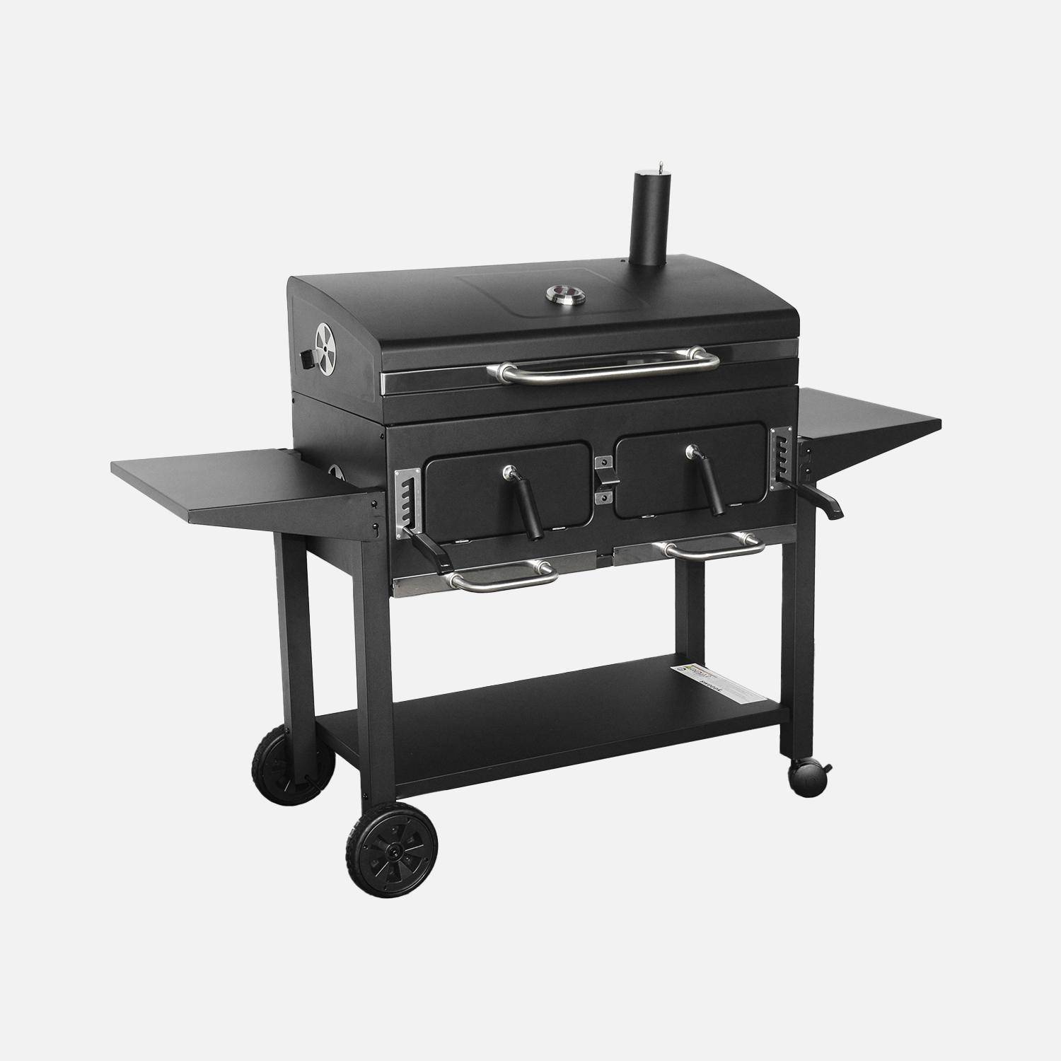 Charcoal barbecue grill, Bernard XL, Black, 160x107.5x141 cm Photo1