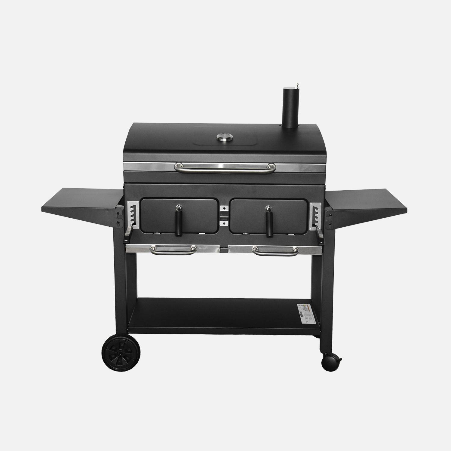 Charcoal barbecue grill, Bernard XL, Black, 160x107.5x141 cm Photo2