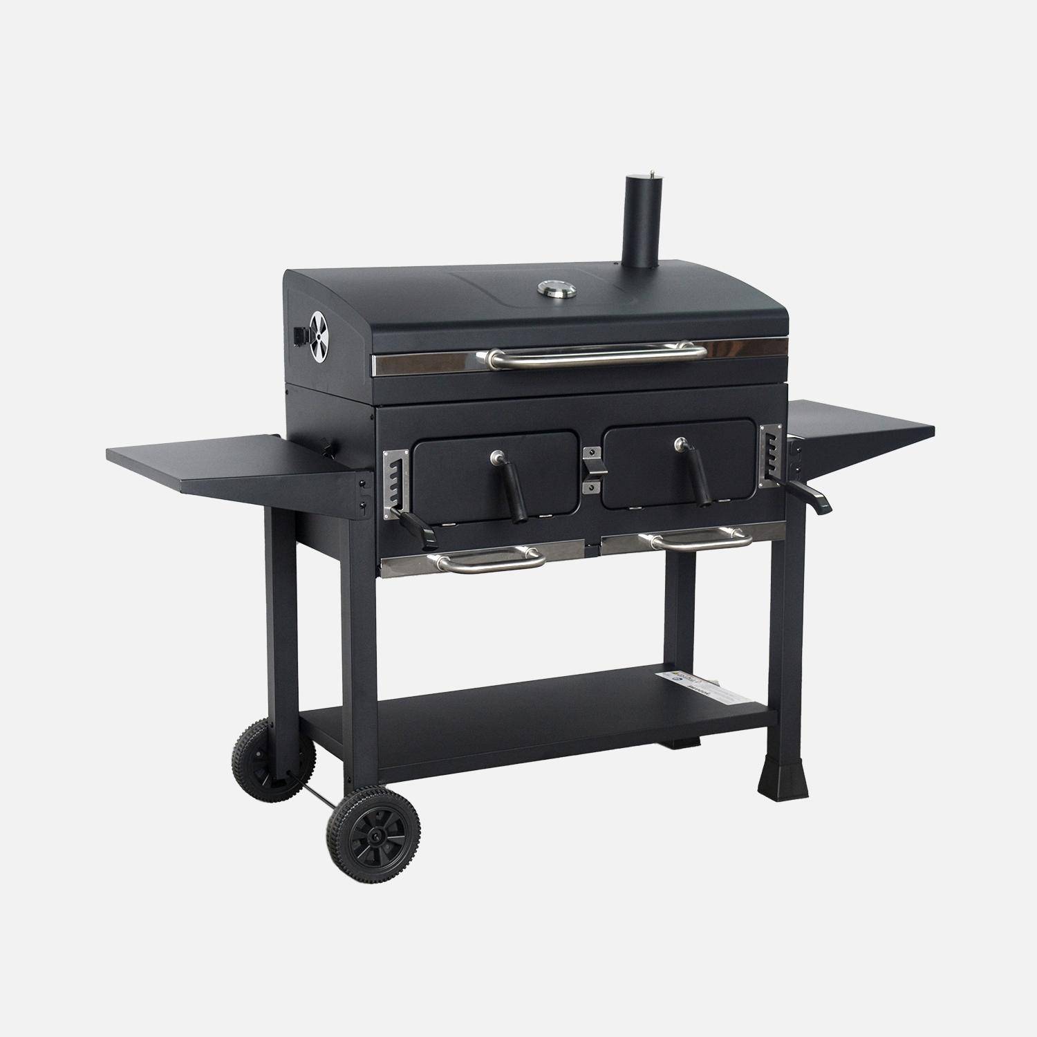 Charcoal barbecue grill, Bernard XL, Black, 160x107.5x141 cm Photo1