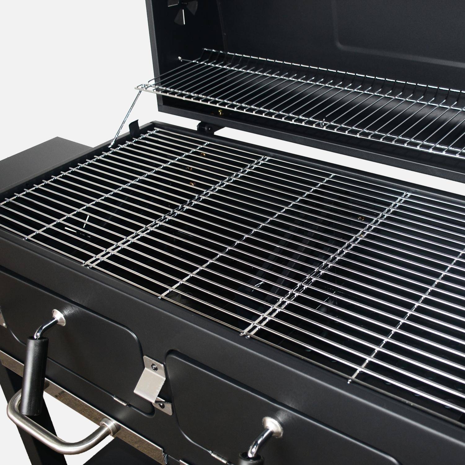 Charcoal barbecue grill, Bernard XL, Black, 160x107.5x141 cm Photo4
