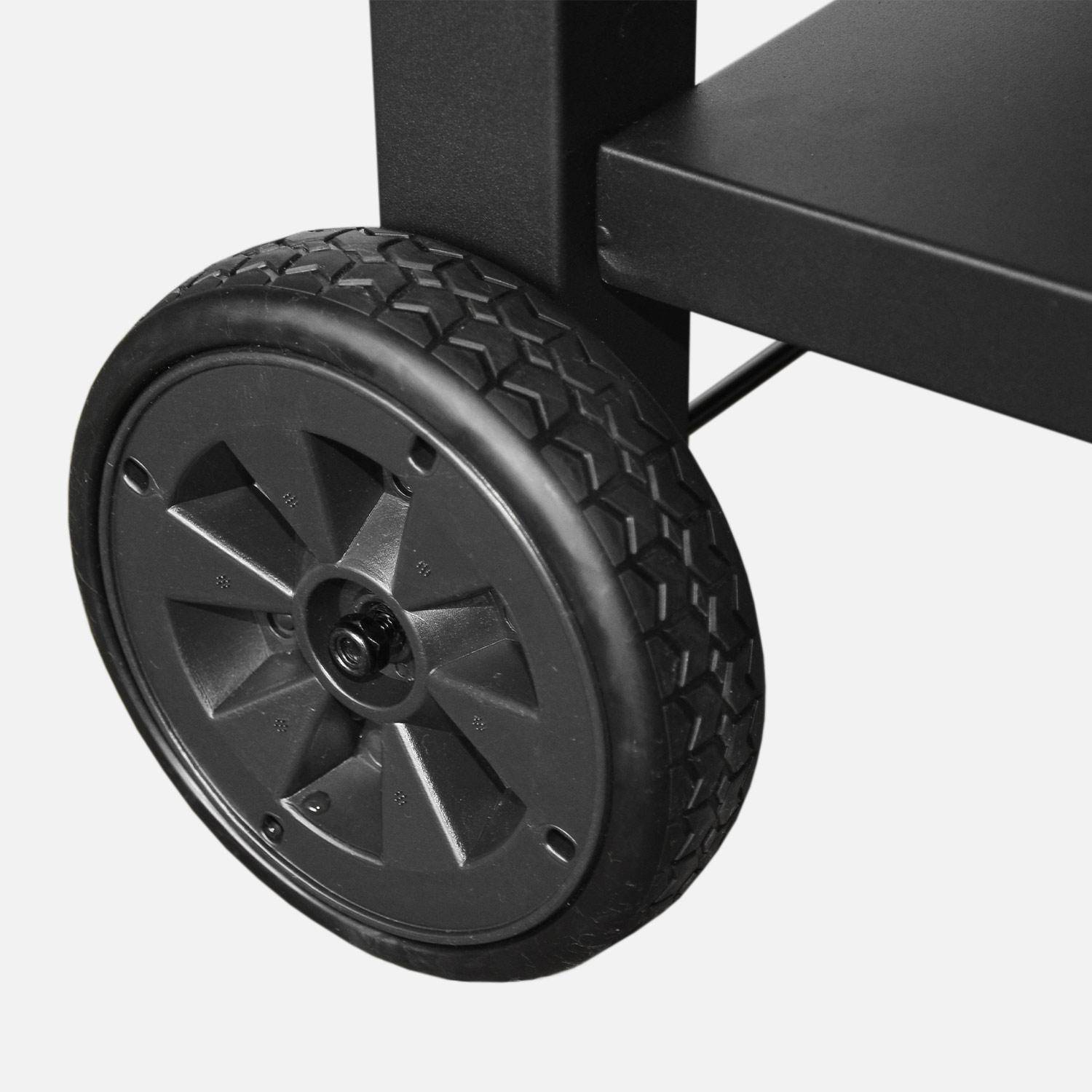 Charcoal barbecue grill, Bernard XL, Black, 160x107.5x141 cm,sweeek,Photo7