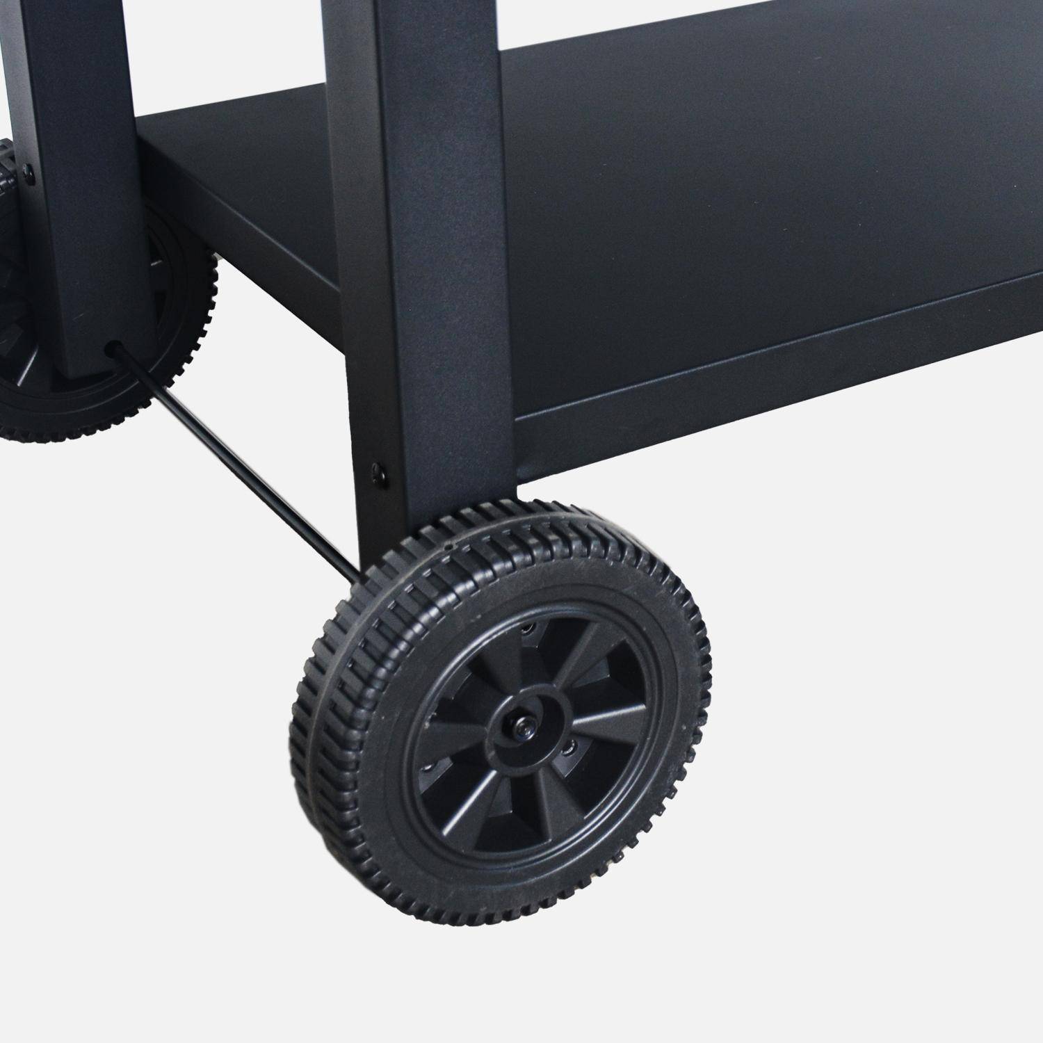 Charcoal barbecue grill, Bernard XL, Black, 160x107.5x141 cm Photo7