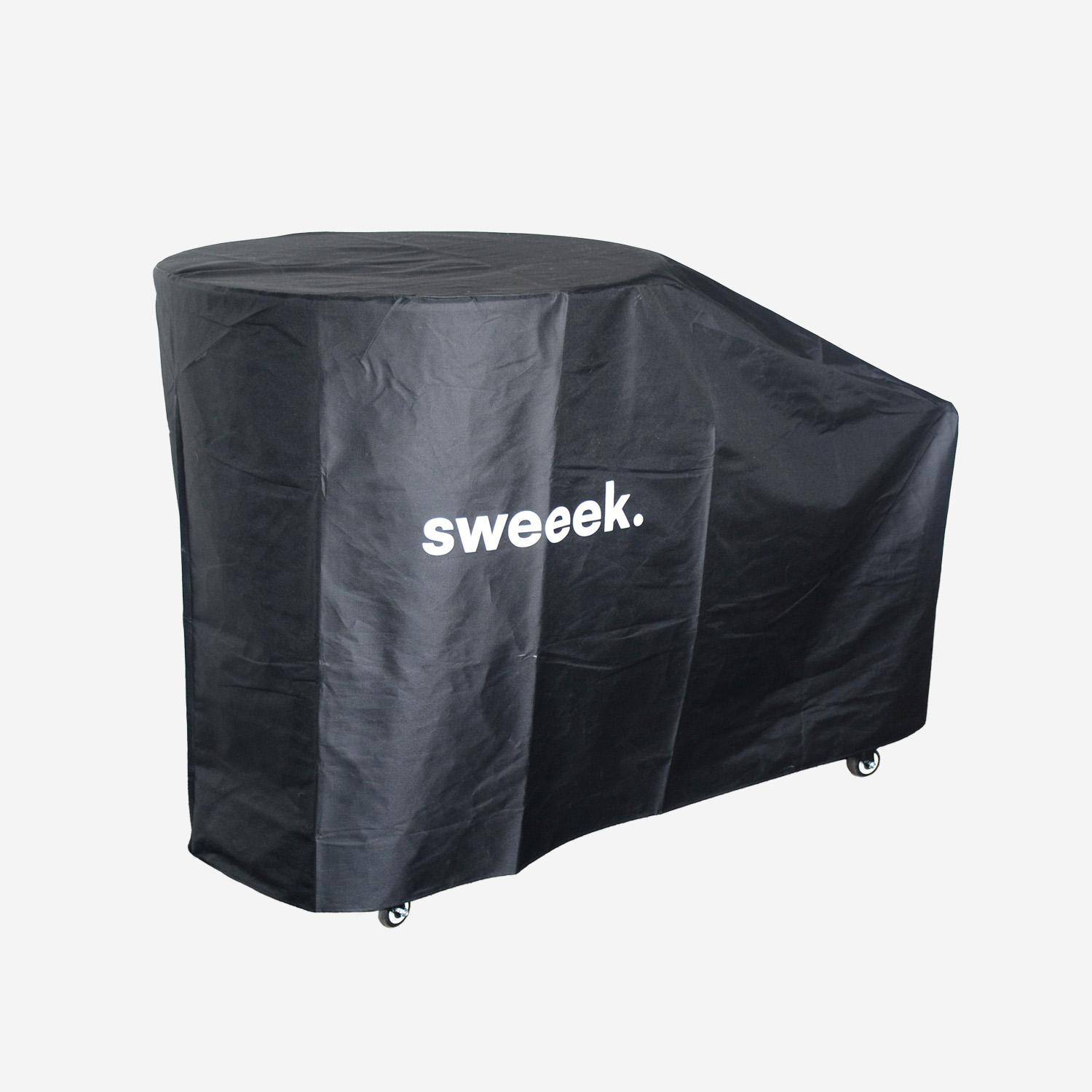 Schutzhülle für die Feuerschale Stromboli, aus Polyester, schwarz, 137,5 x 60 x 95 cm,sweeek,Photo2