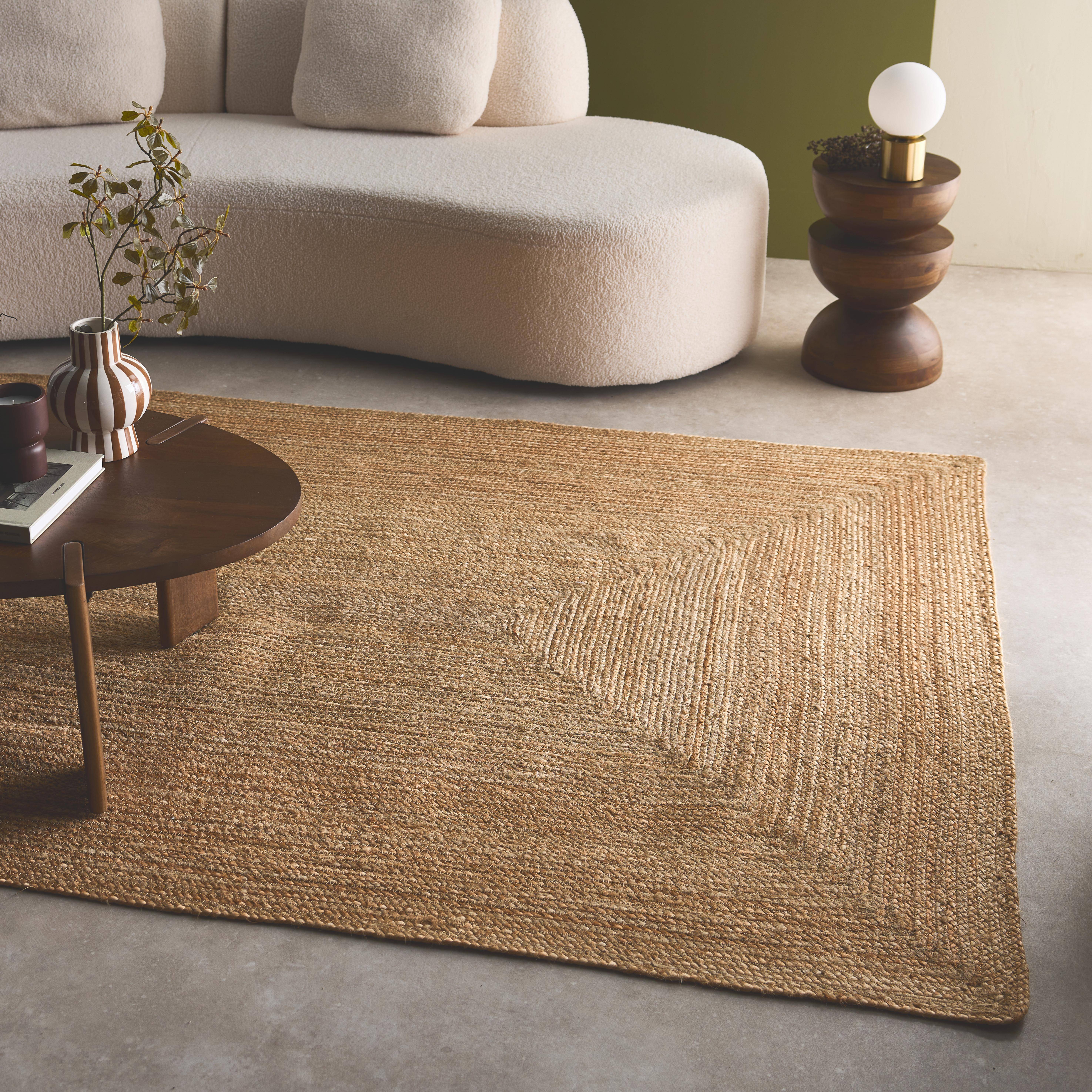 Tapis intérieur PADMA rectangulaire jute, naturel, différentes tailles, tissé plat Photo1