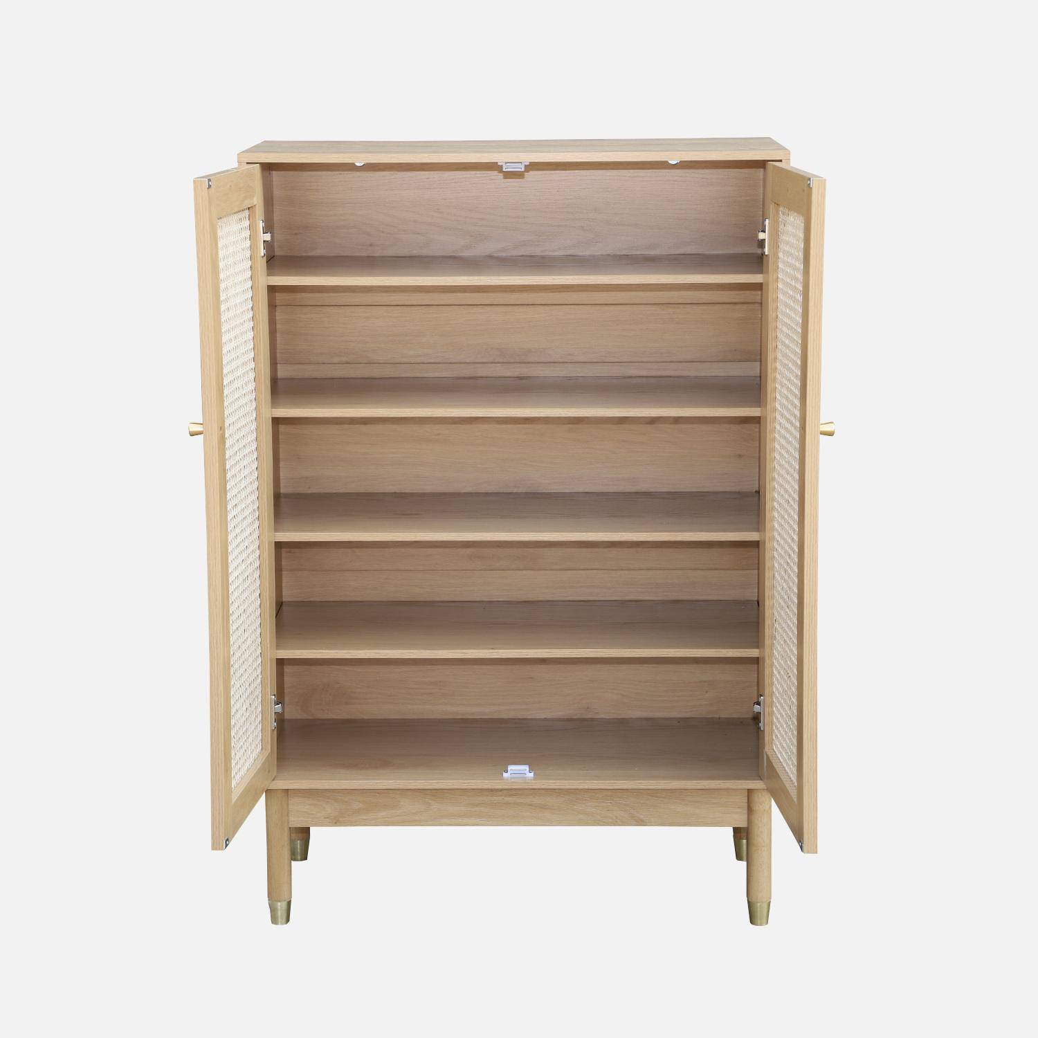 2-door shoe storage cabinet, Judith, Natural, 78x37x114 cm,sweeek,Photo5