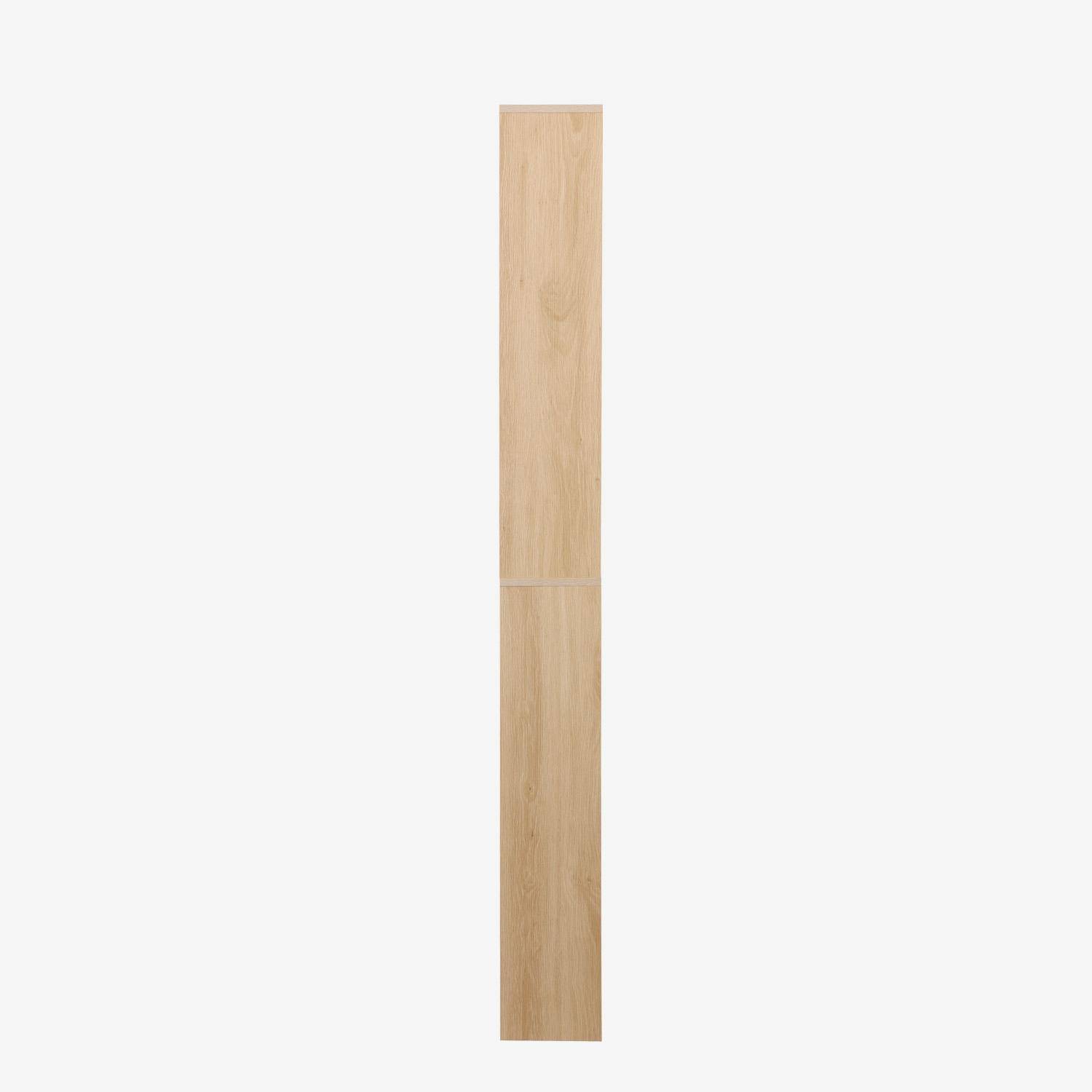 Etagère / Meuble WC Linear avec portes coulissantes, 3 espaces de rangement, naturel, 64 x 20 x 180 cm Photo4