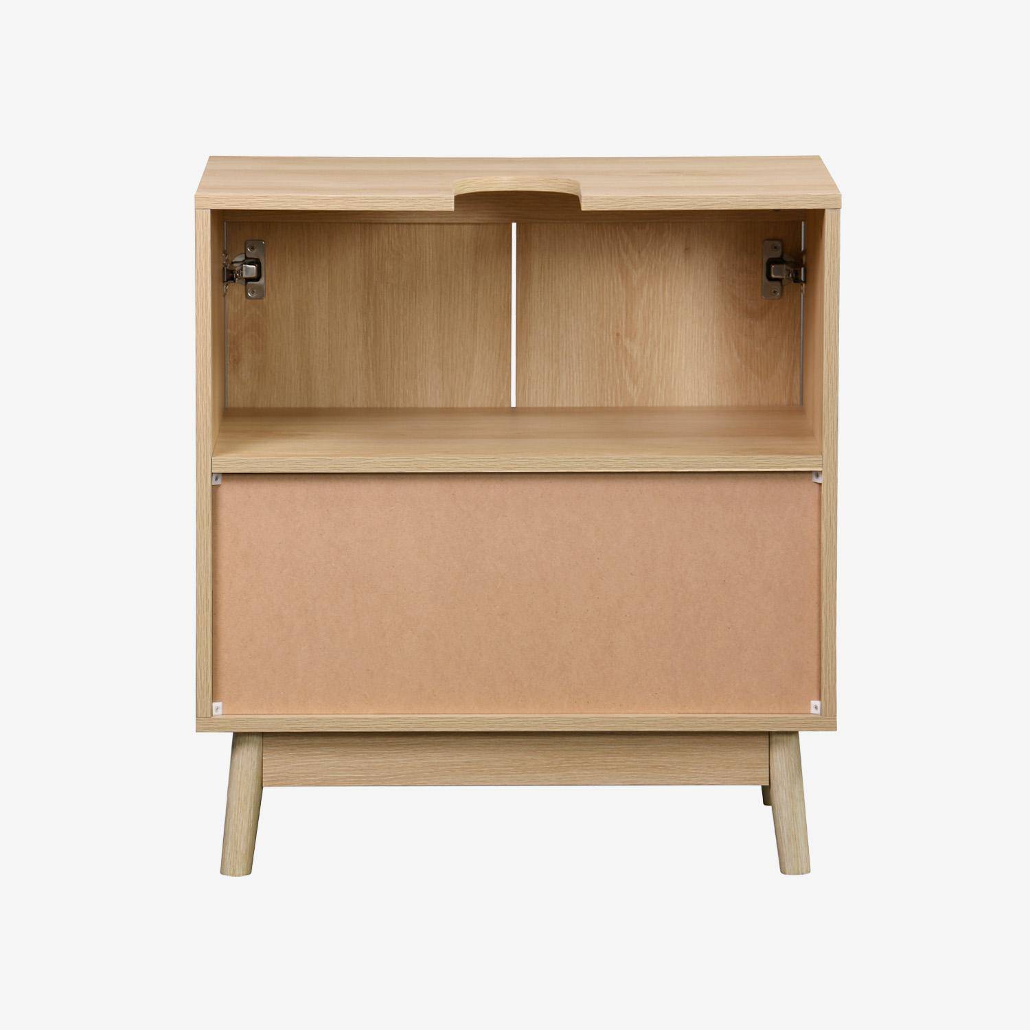 Mobile sottolavabo, Linear, Marrone naturale, 65x40x70 cm Photo4