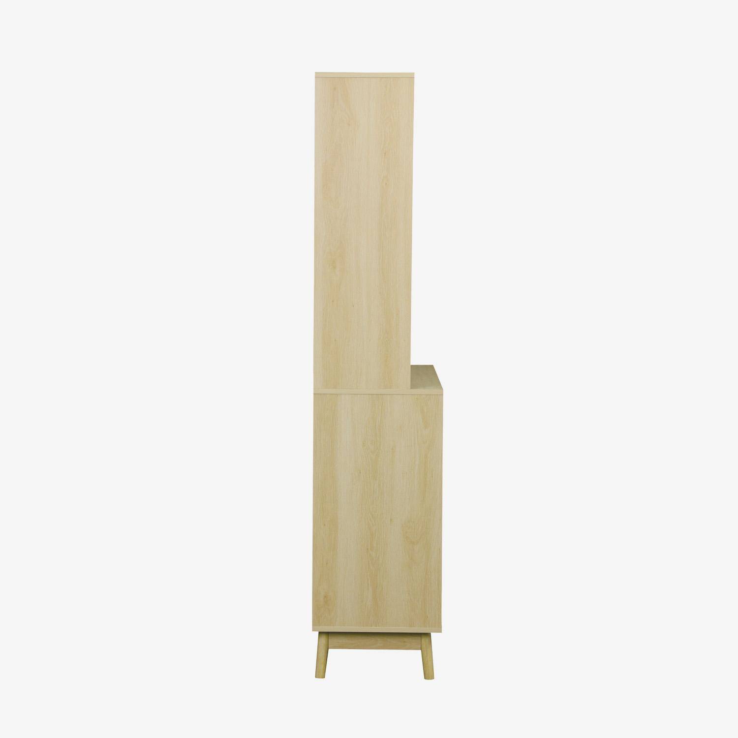 110cm wooden buffet with 3 drawers, Linear, Natural, 110x40x185 cm Photo4