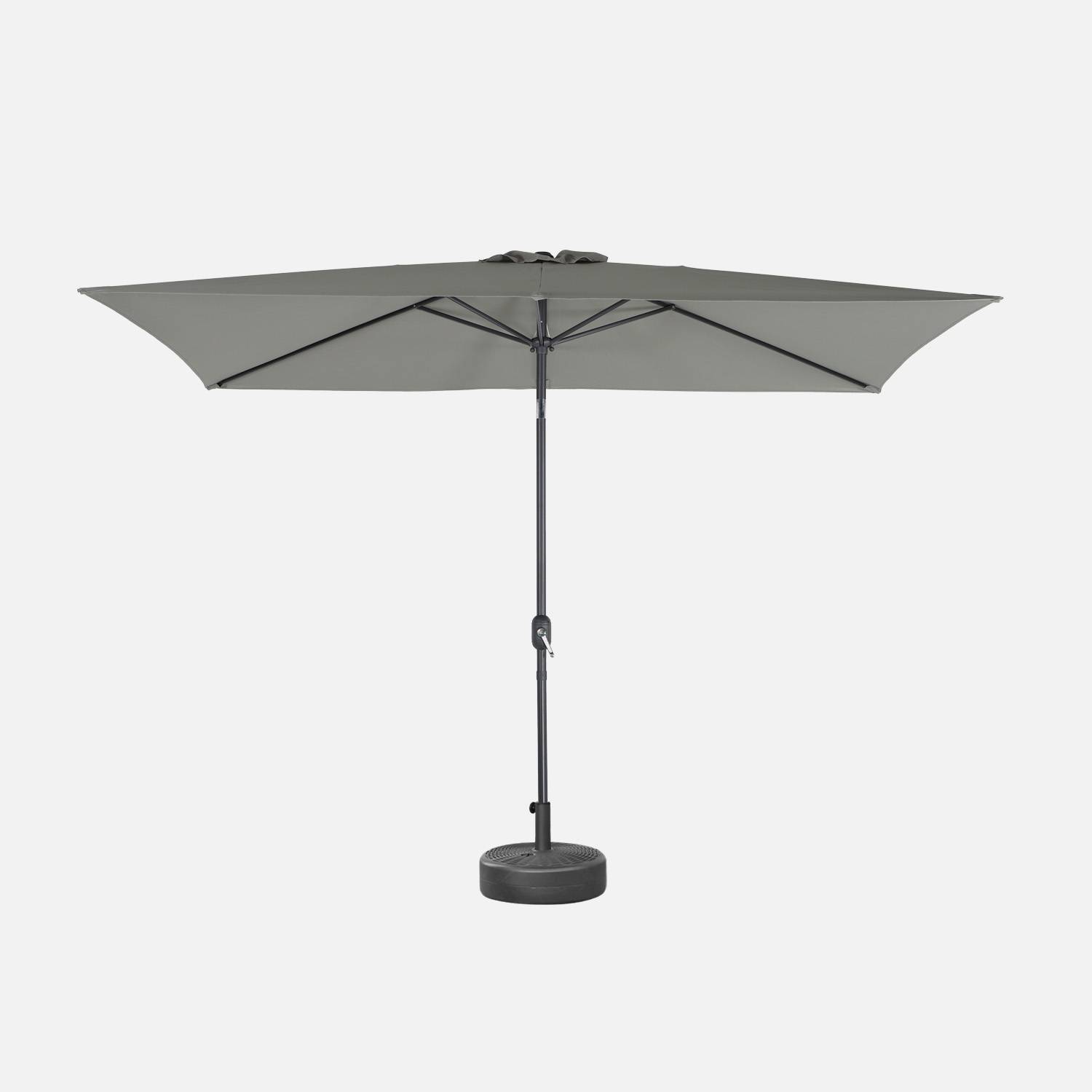 Parasol rectangular 2x3m, Verde kaki