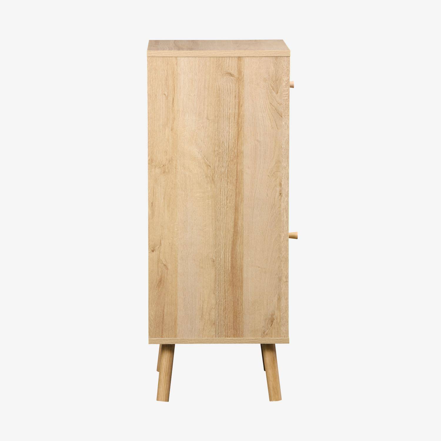 Badezimmer-Möbel mit Holzdekor, 1 Schublade und 1 Regal naturfarben 45 x 36 x 90 cm - Boheme Photo5